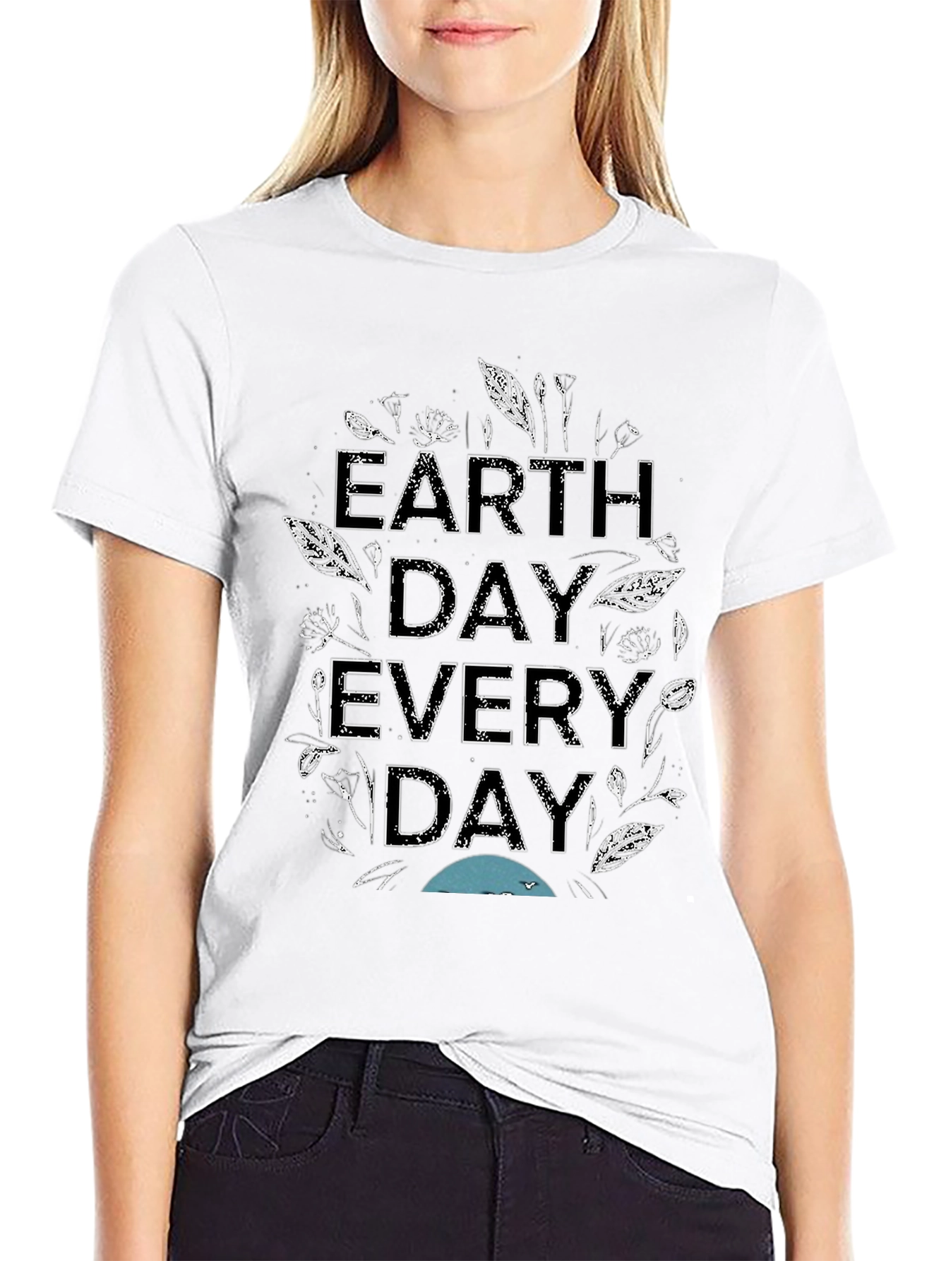 Earth Day Every Day Graphic Tee - Black