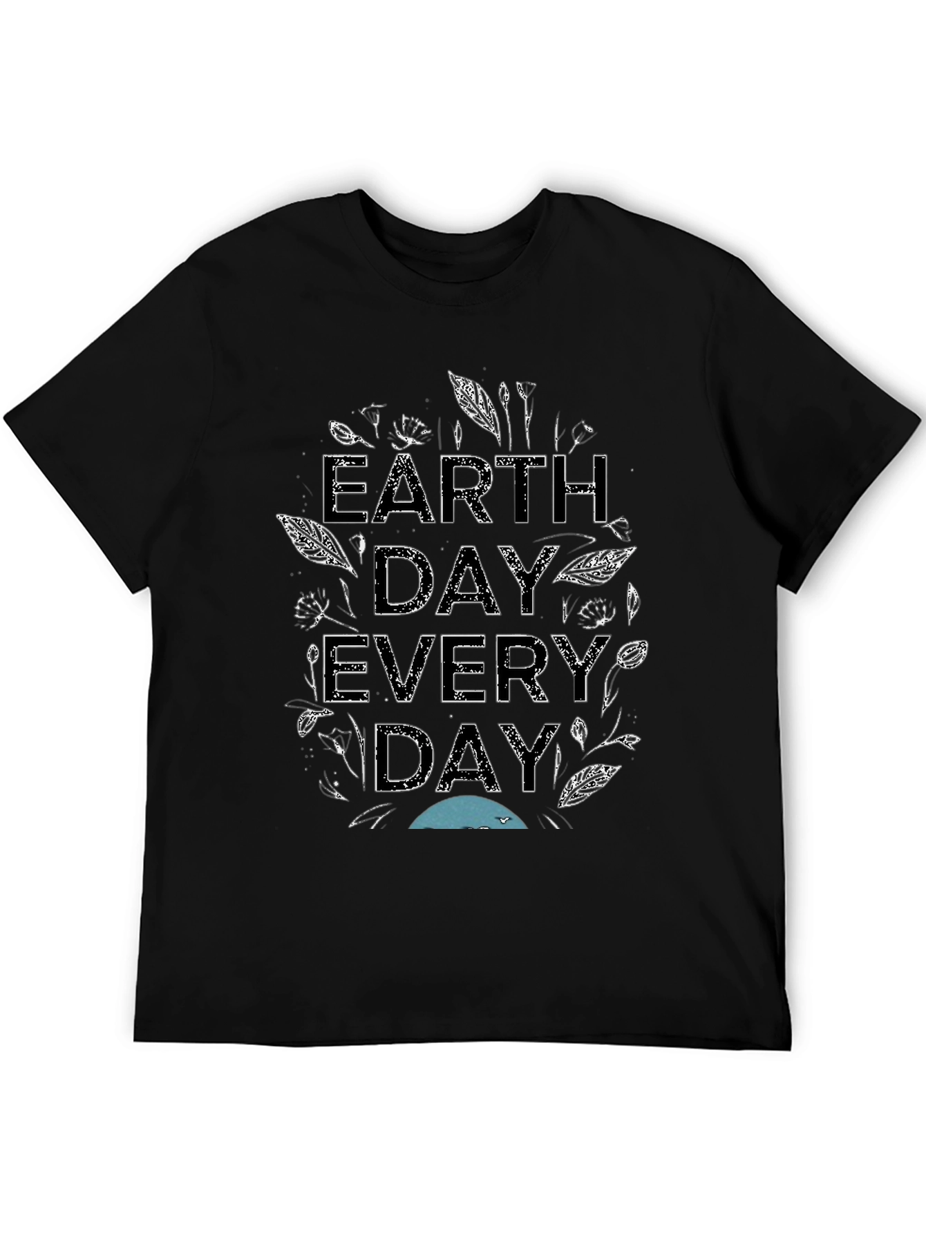 Earth Day Every Day Graphic Tee - Black