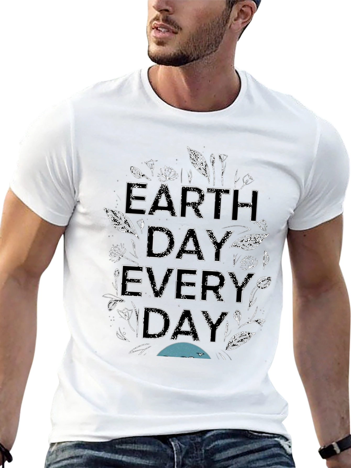 Earth Day Every Day Graphic Tee - Black
