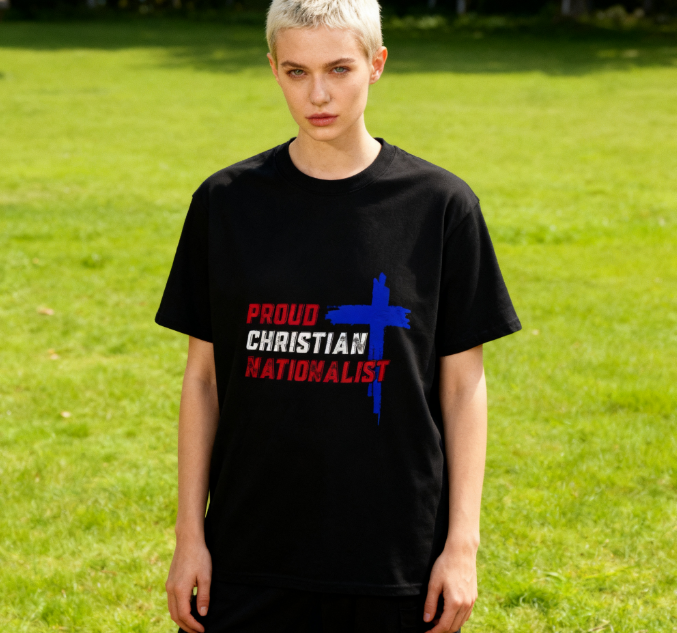 Proud Christian Nationalist Cross Graphic T-Shirt - Unisex Faith & Patriotism Inspired Tee for Men & Women