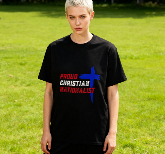 Proud Christian Nationalist Cross Graphic T-Shirt - Unisex Faith & Patriotism Inspired Tee for Men & Women