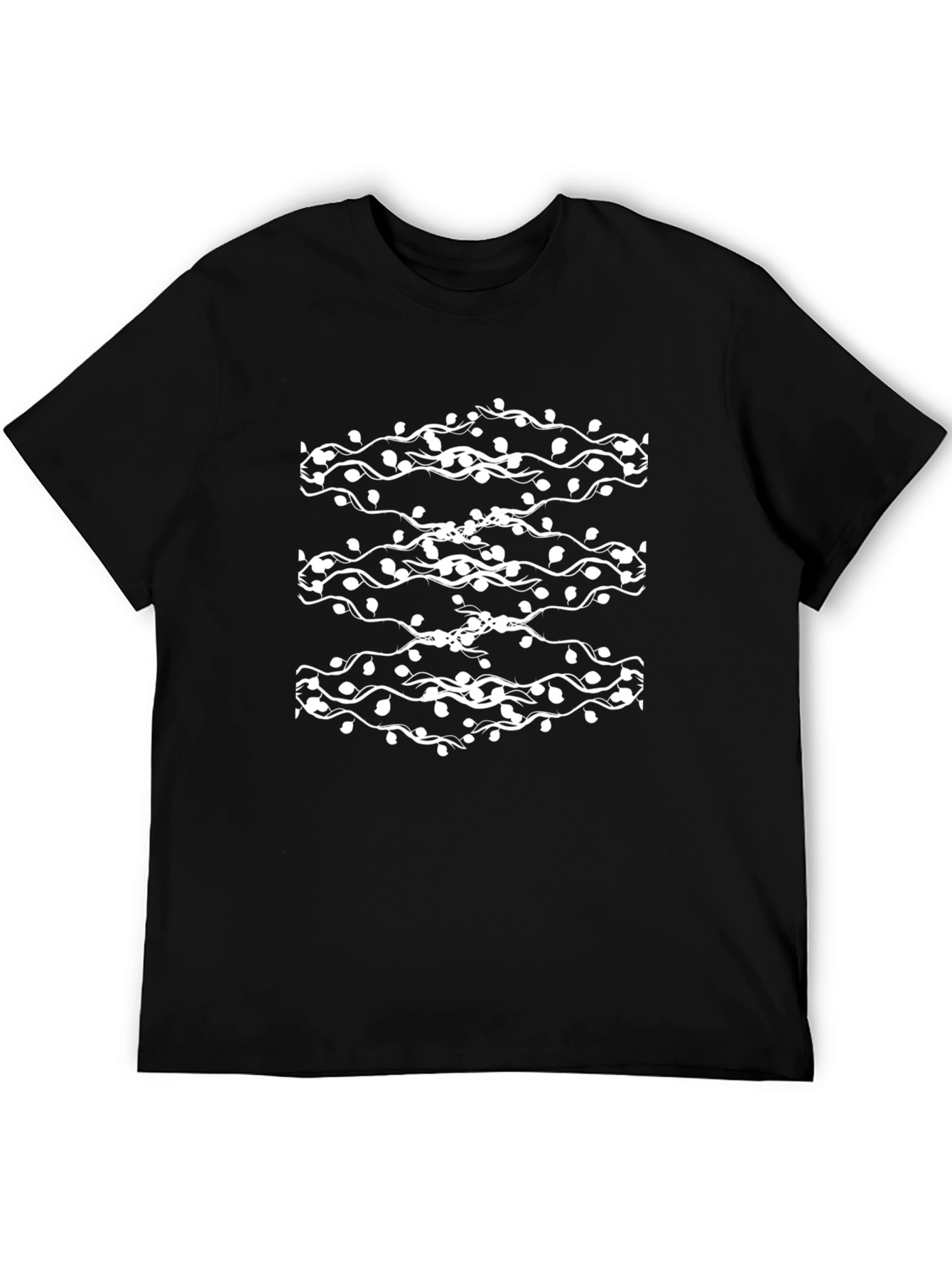 Festive String Lights Graphic Tee - Black