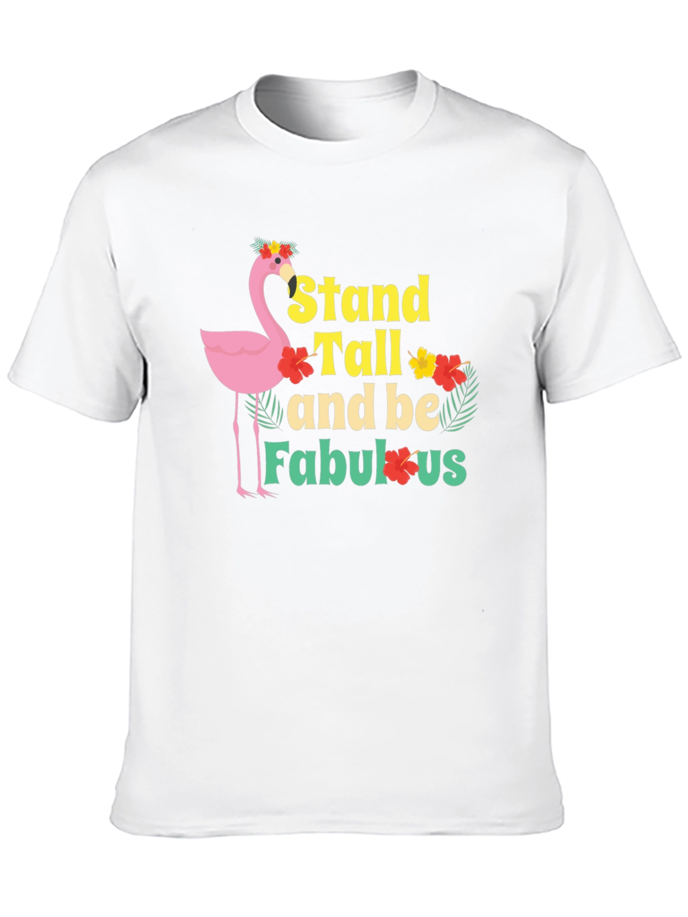 Stand Tall Flamingo Graphic Tee - Black