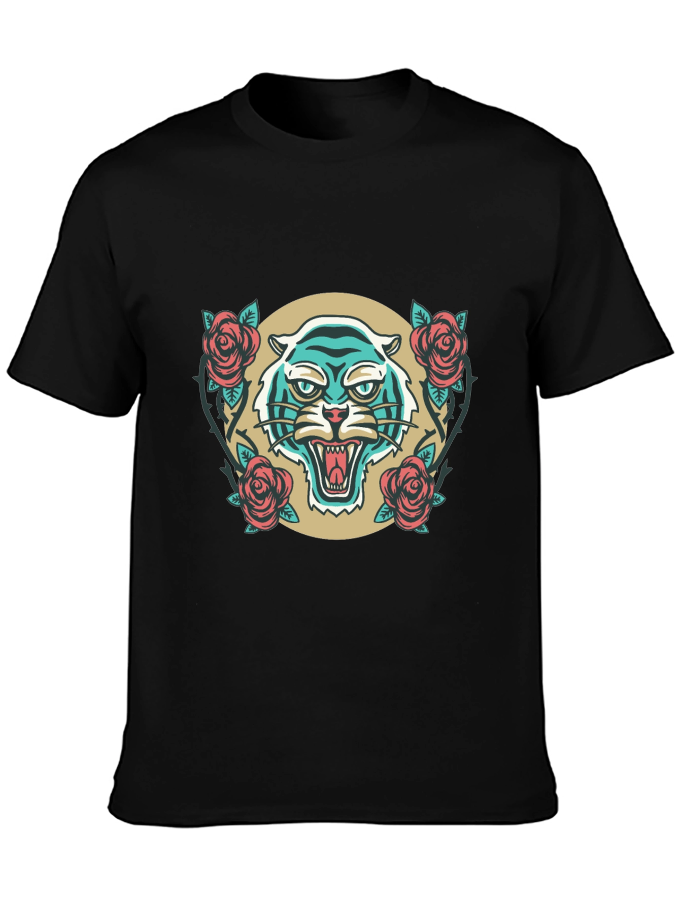Tiger Rose Graphic Tee - Unique Design