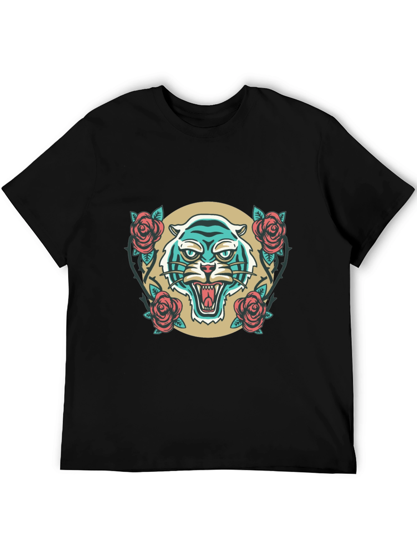 Tiger Rose Graphic Tee - Unique Design