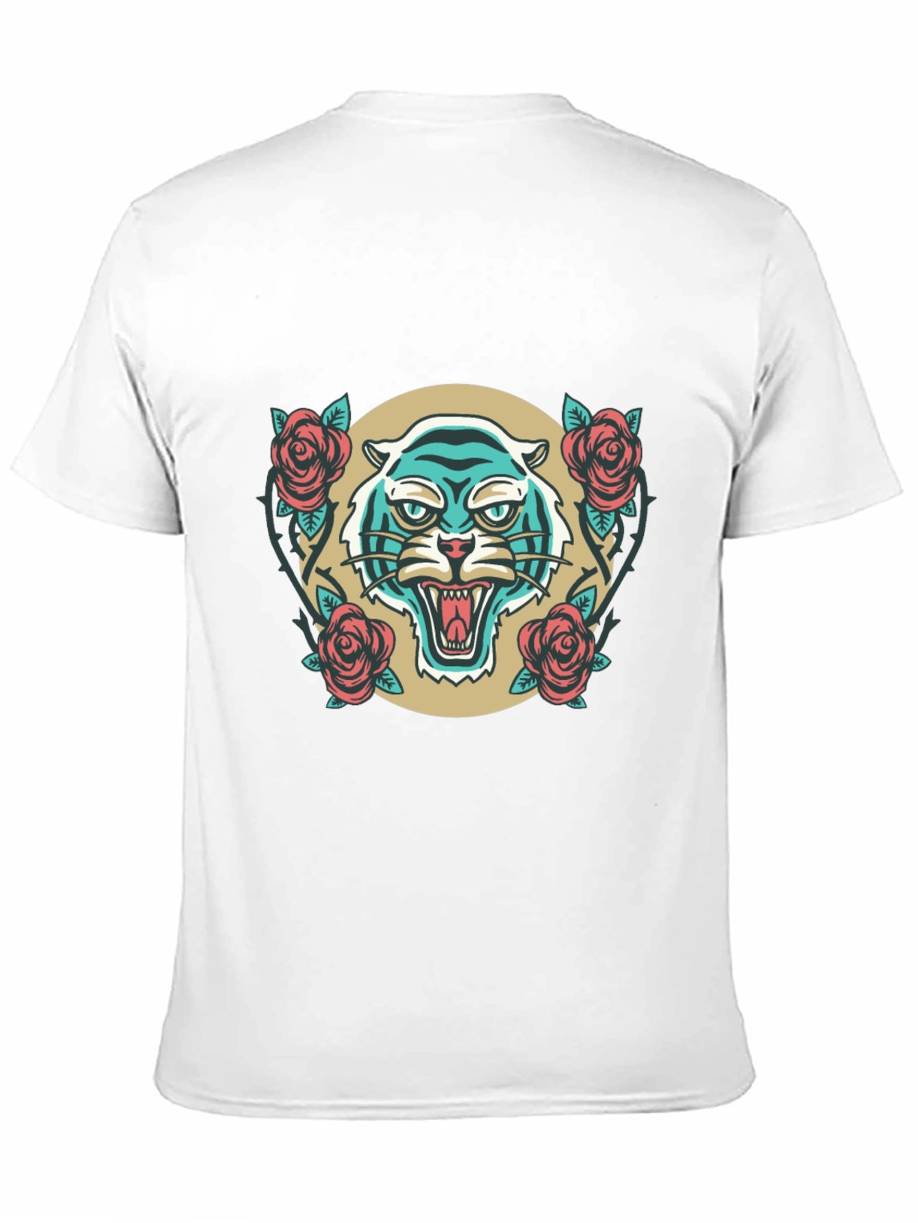 Tiger Rose Graphic Tee - Unique Design