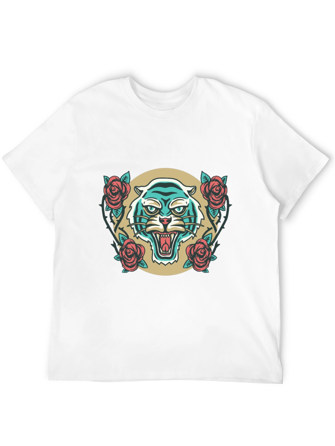 Tiger Rose Graphic Tee - Unique Design