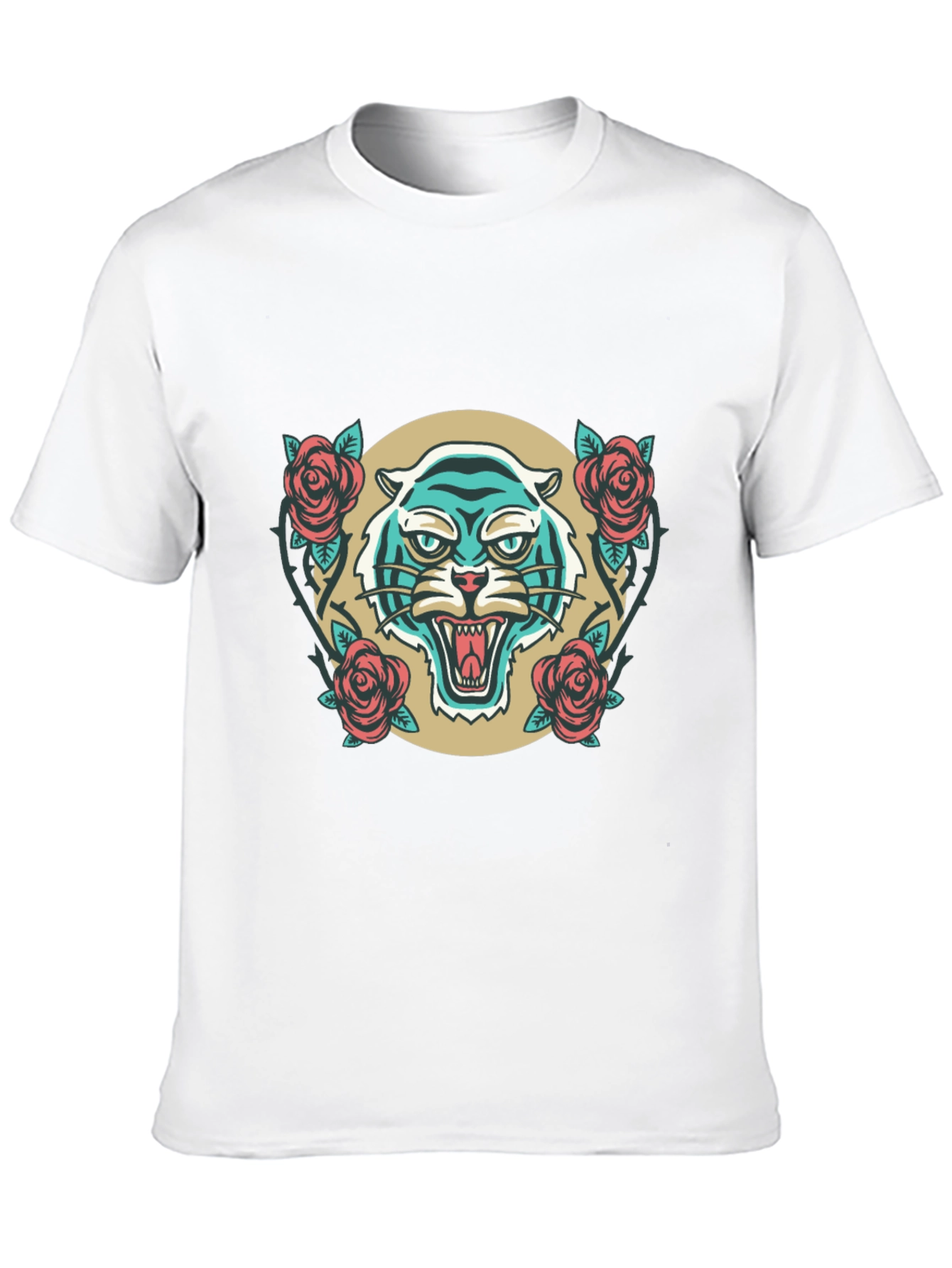 Tiger Rose Graphic Tee - Unique Design