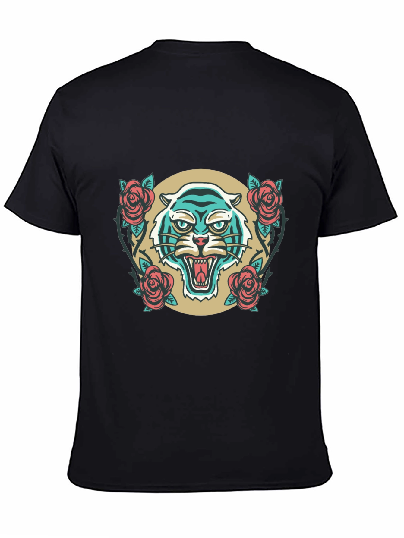 Tiger Rose Graphic Tee - Unique Design