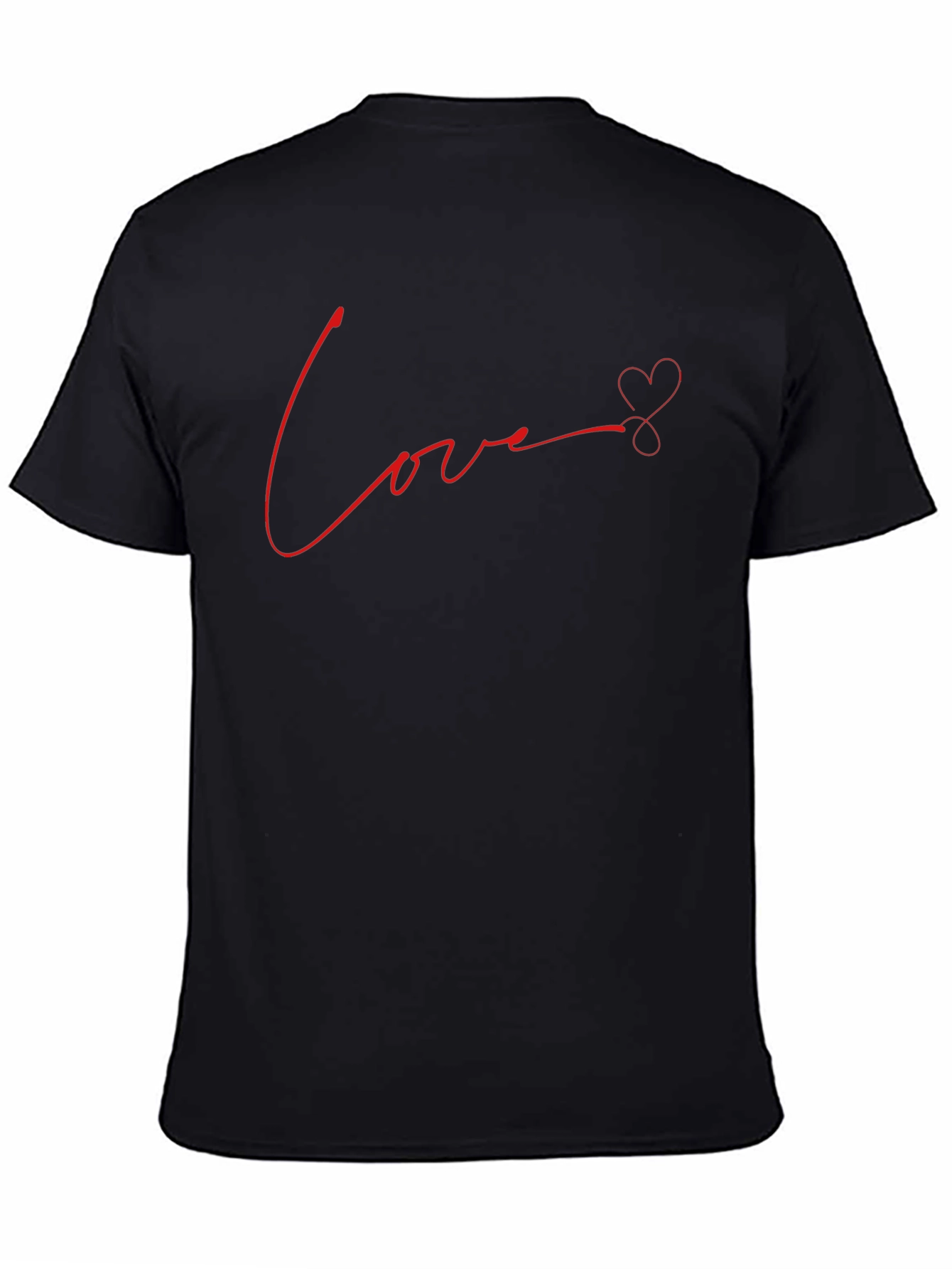 Love Heart Graphic Tee - Black T-Shirt