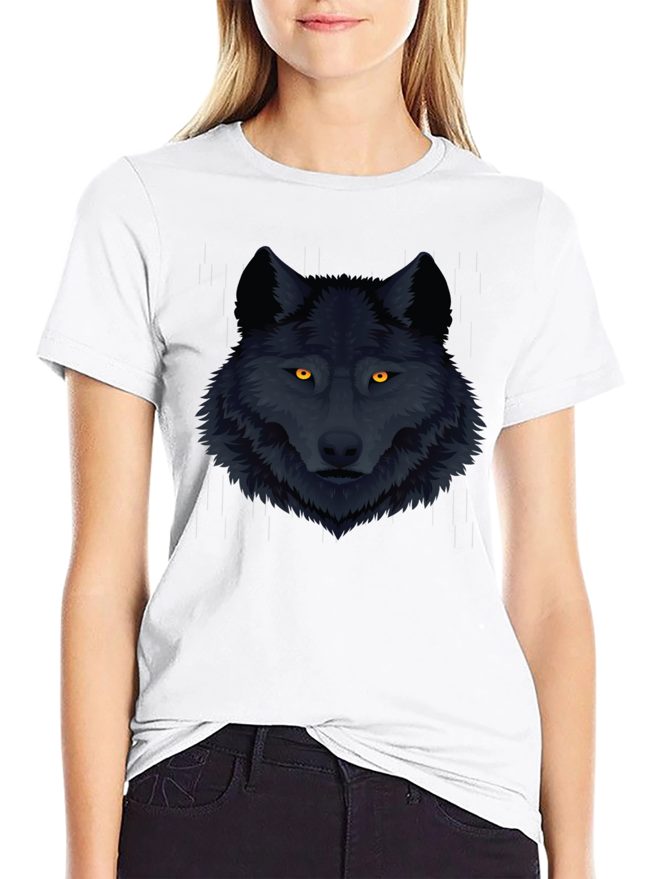 Black Wolf Graphic Tee - Mens Fashion T-Shirt