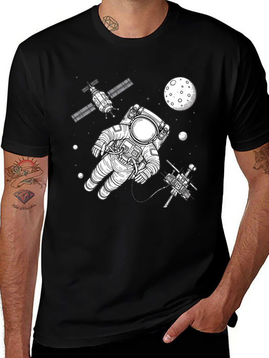 Astronaut in Space Graphic Tee - Black