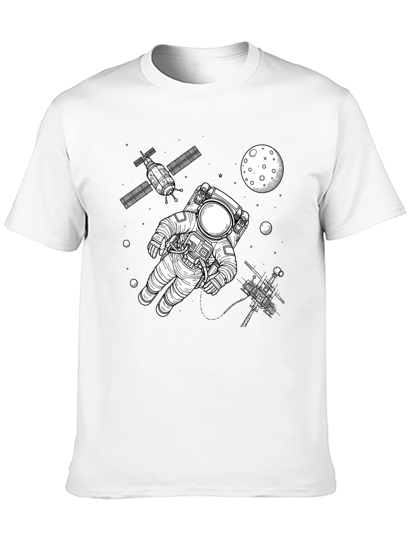 Astronaut in Space Graphic Tee - Black