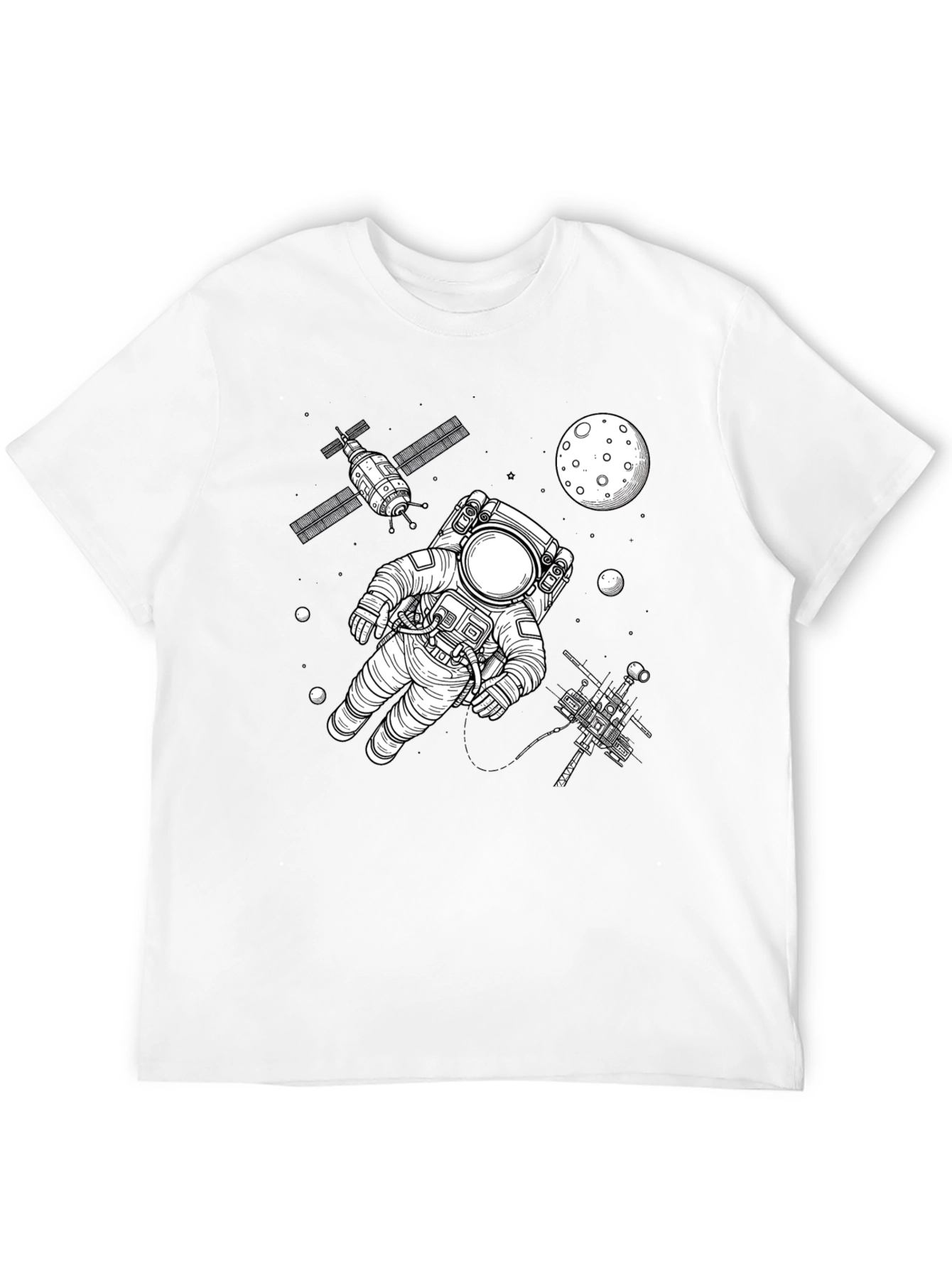 Astronaut in Space Graphic Tee - Black