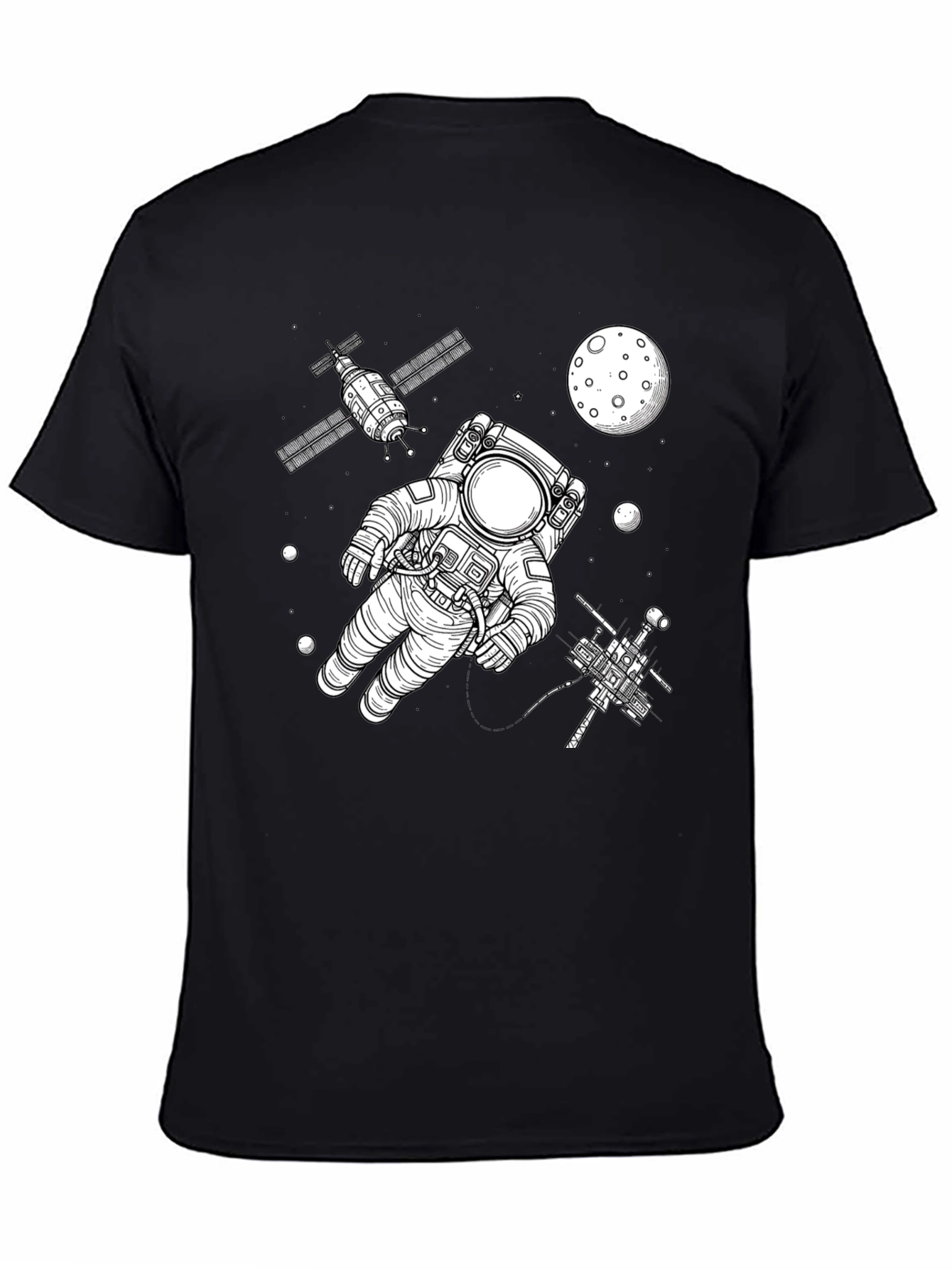 Astronaut in Space Graphic Tee - Black