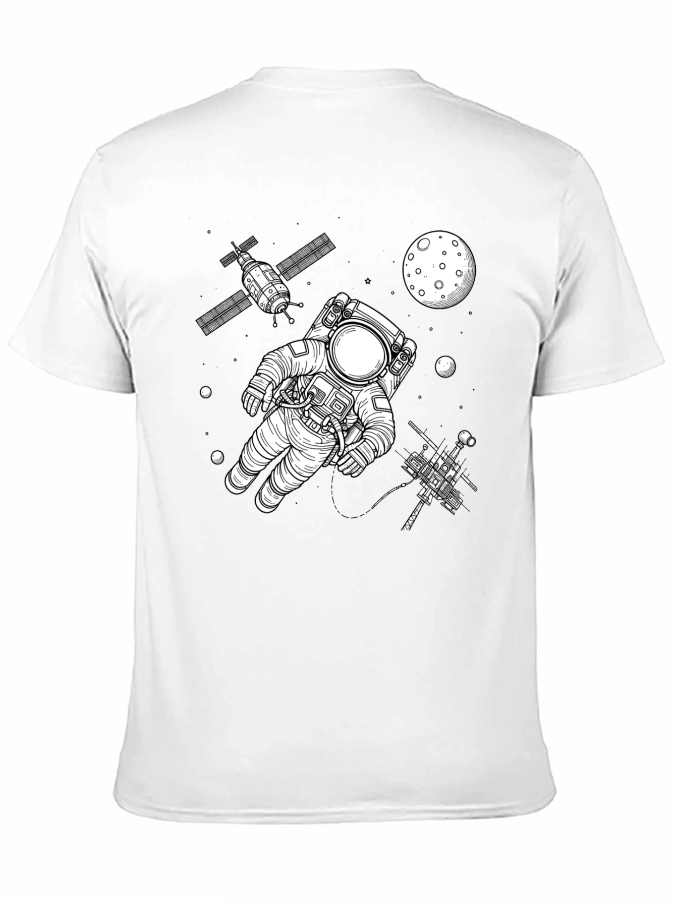 Astronaut in Space Graphic Tee - Black