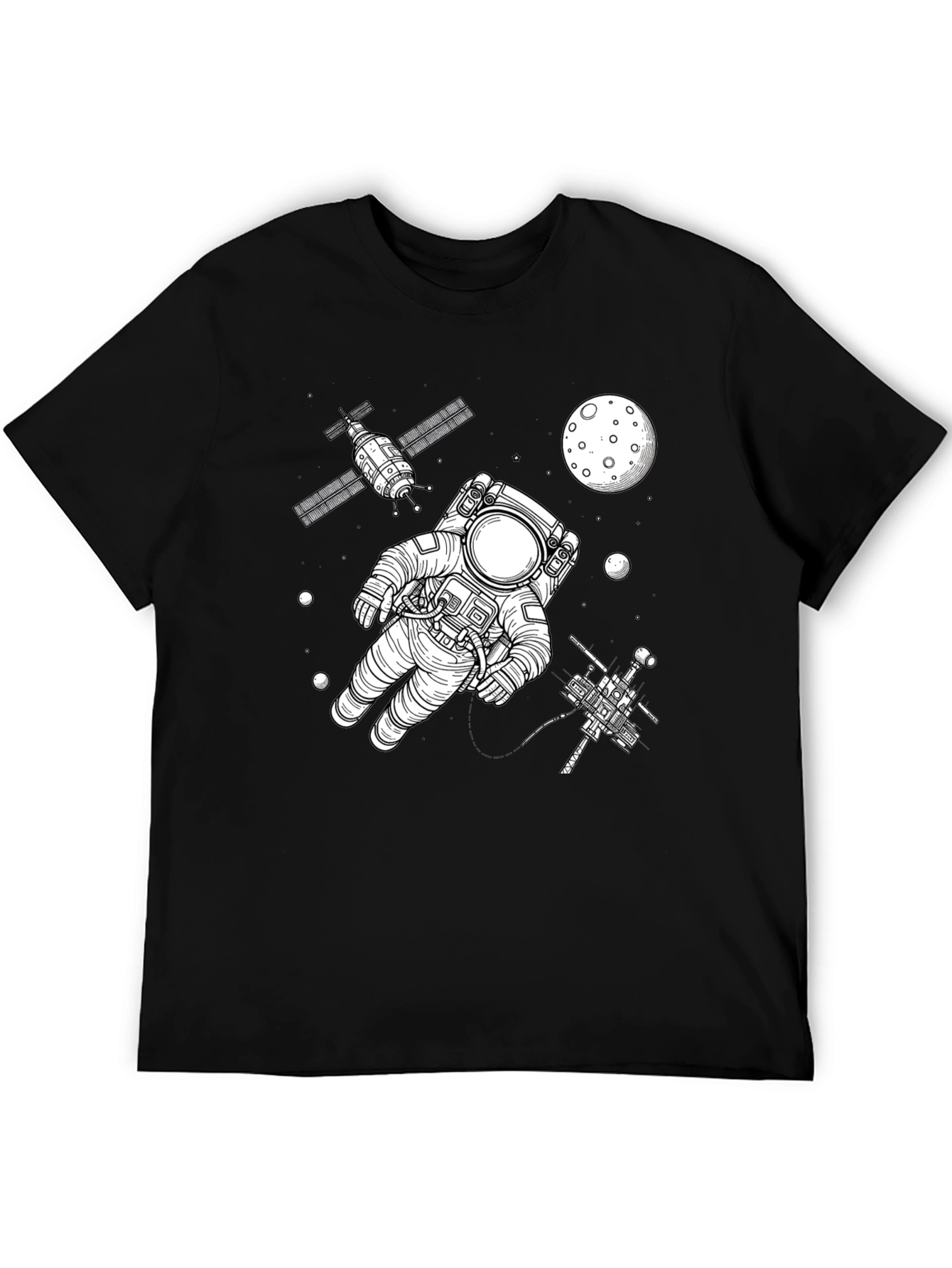 Astronaut in Space Graphic Tee - Black