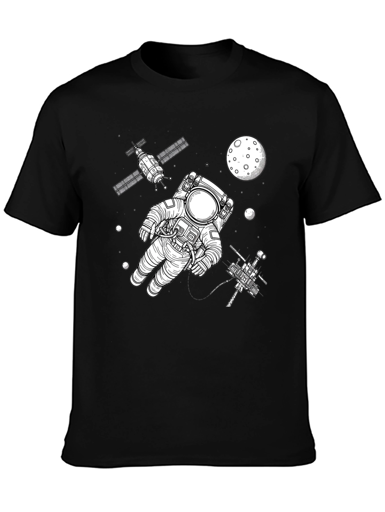Astronaut in Space Graphic Tee - Black