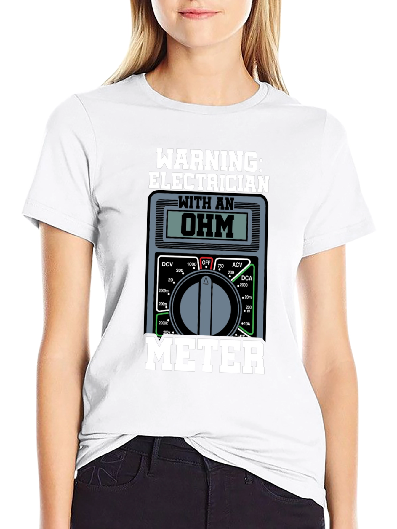 Electrician Ohm Meter Warning T-Shirt