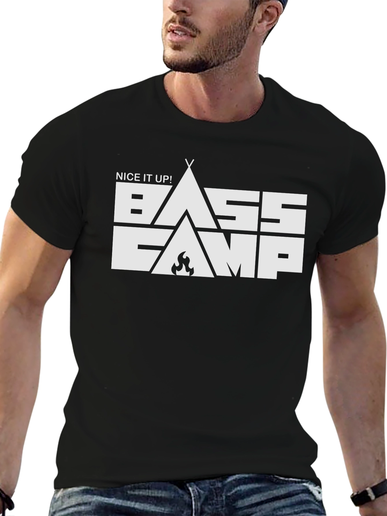 Bass Camp Tee -  Nice It Up Black T-Shirt