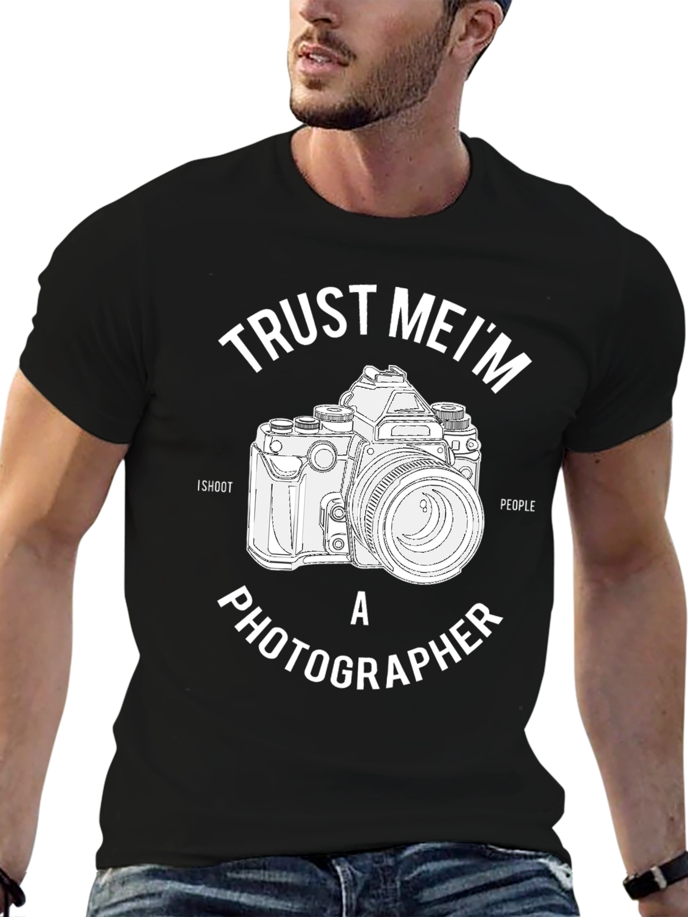 Trust Me Im a Photographer Black T-Shirt
