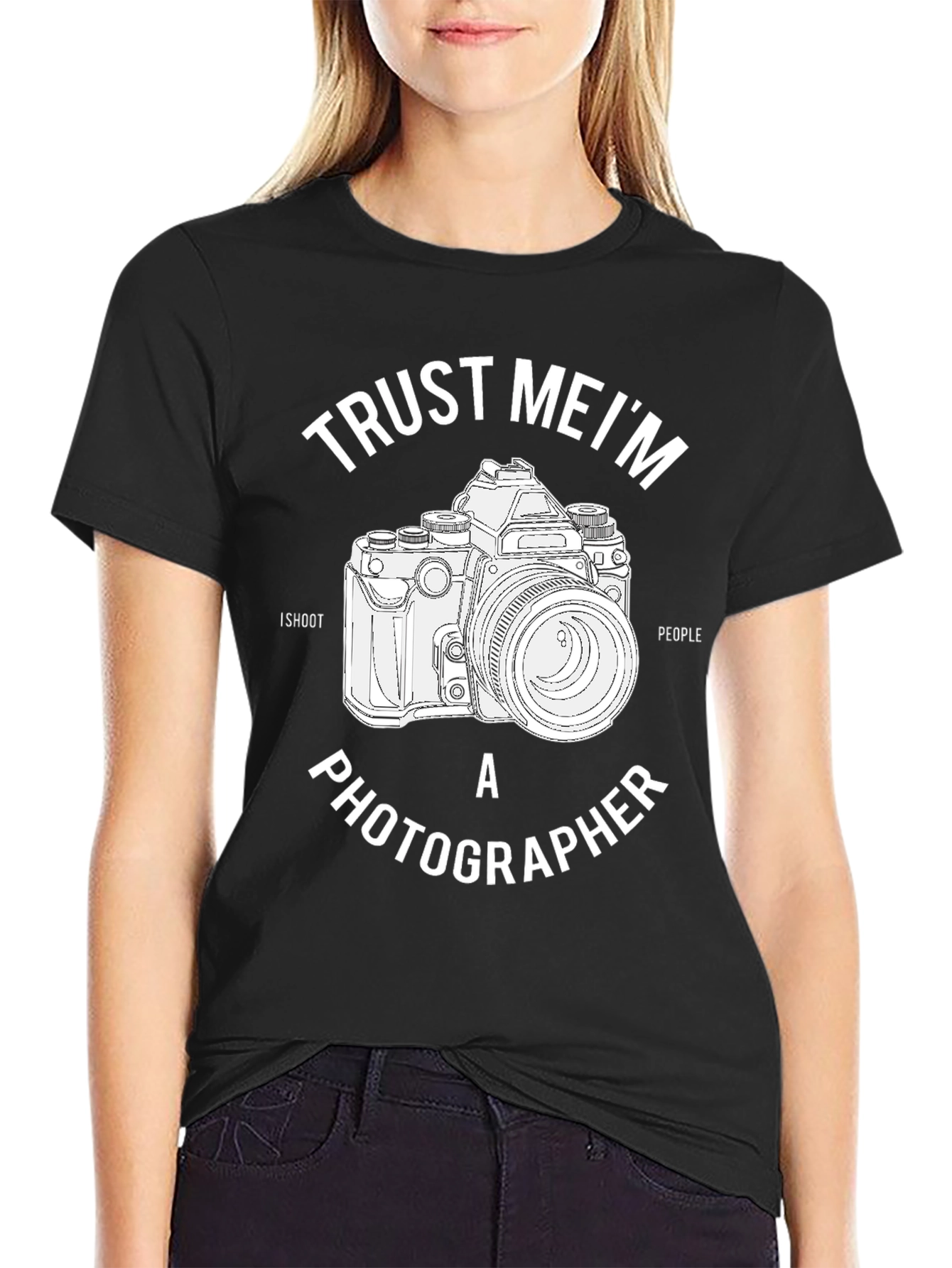 Trust Me Im a Photographer Black T-Shirt