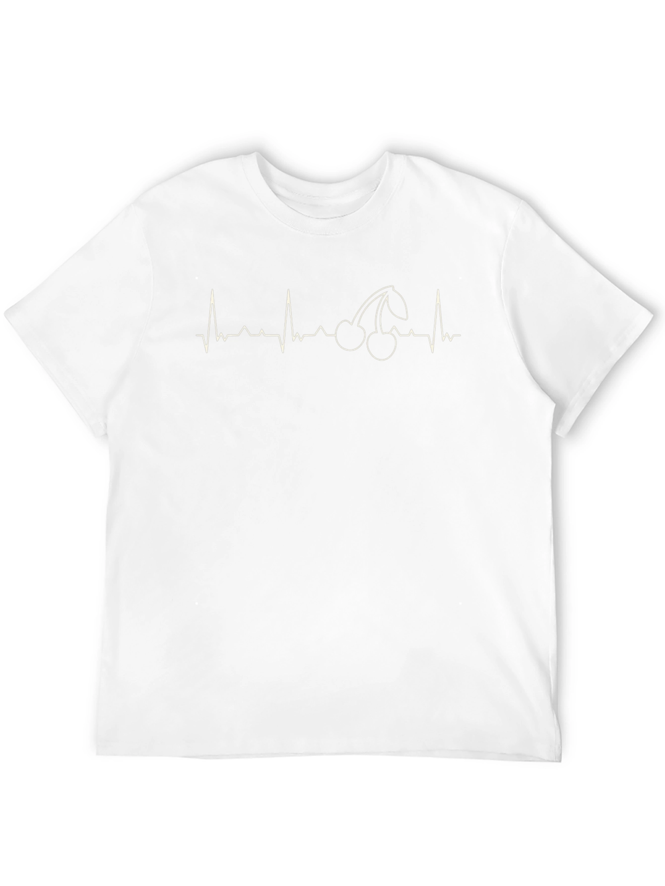 Cherry Heartbeat Graphic Black T-Shirt
