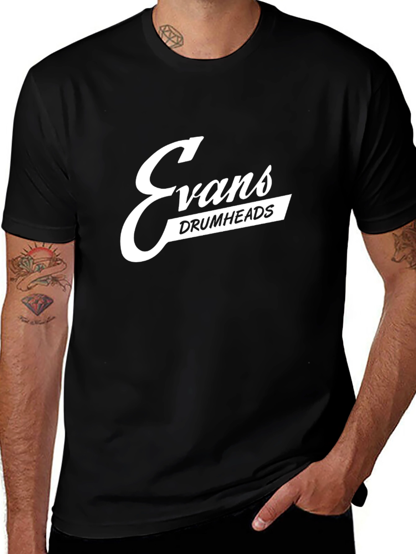 Evans Drumheads Black Graphic T-Shirt