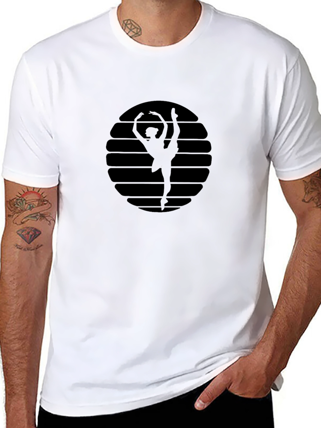 Ballerina Silhouette Graphic T-Shirt