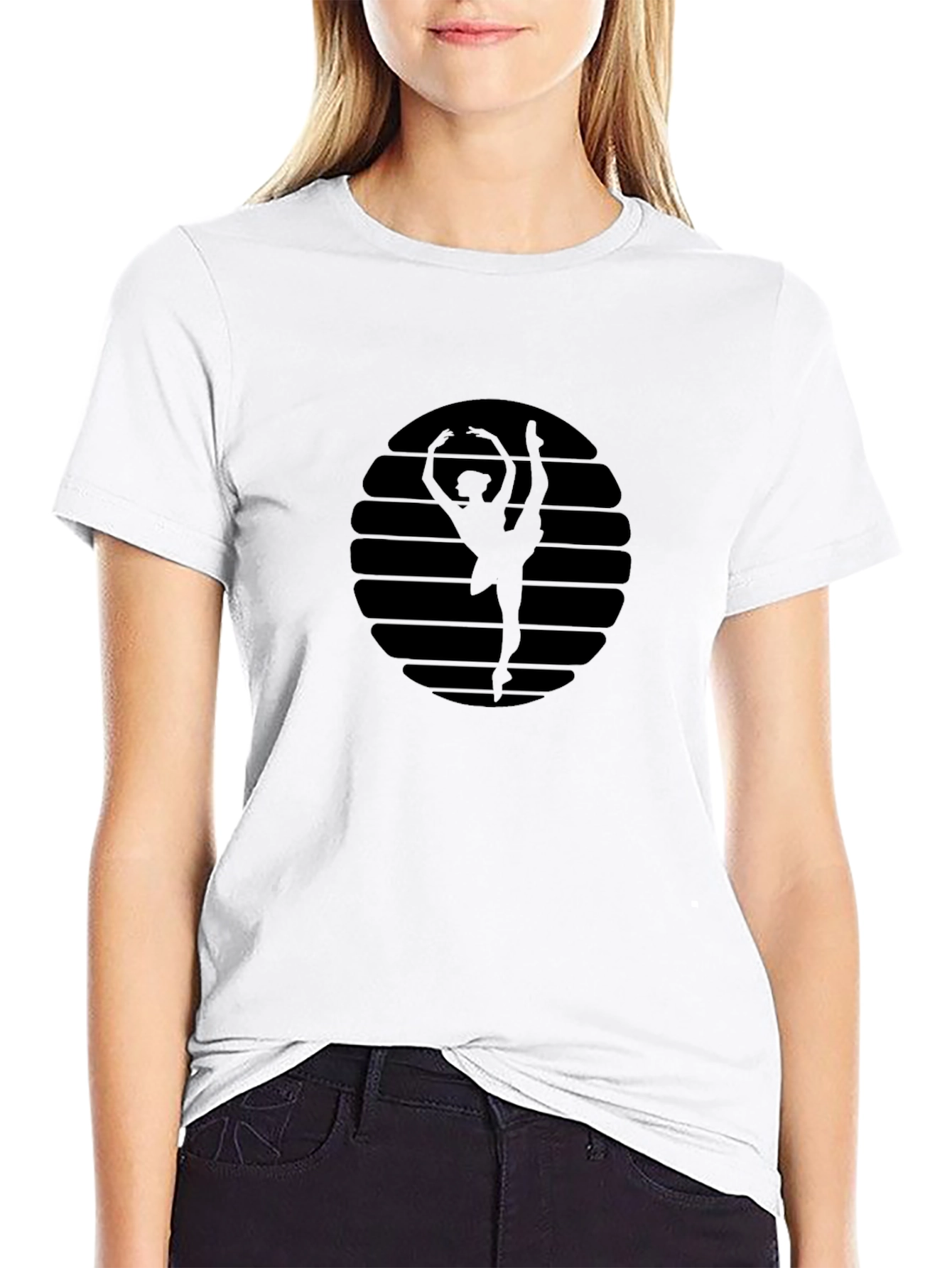 Ballerina Silhouette Graphic T-Shirt