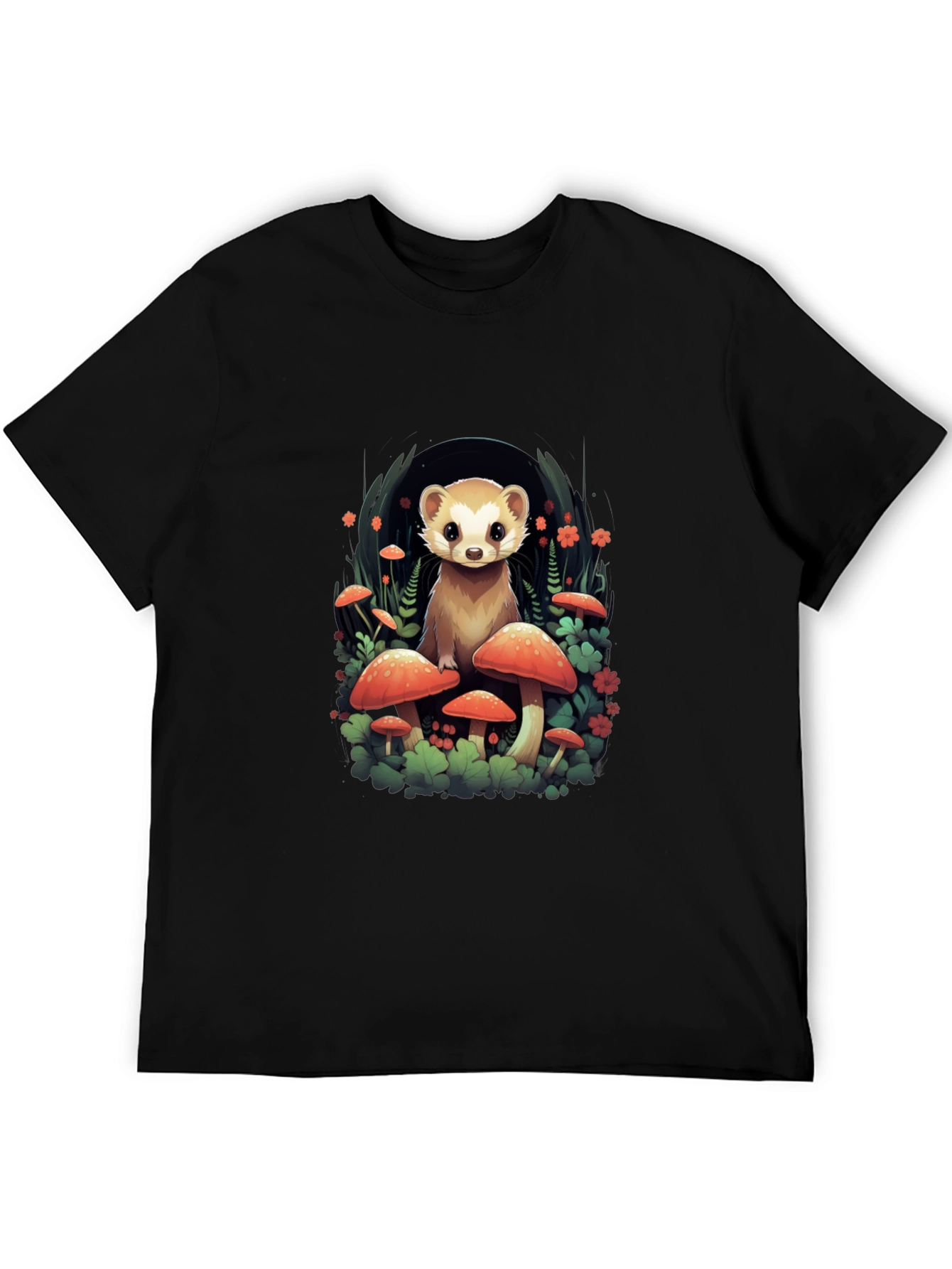Mushroom Ferret Graphic Tee
