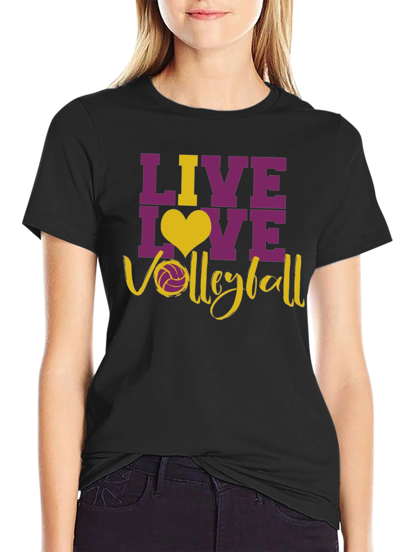 Live Love Volleyball Graphic T-Shirt