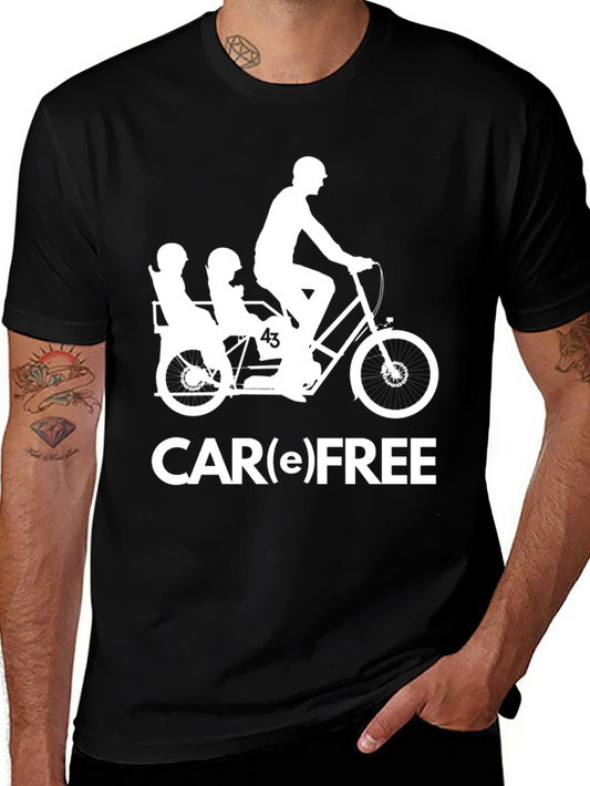 Car(e) Free T-Shirt - Cycling Family Fun