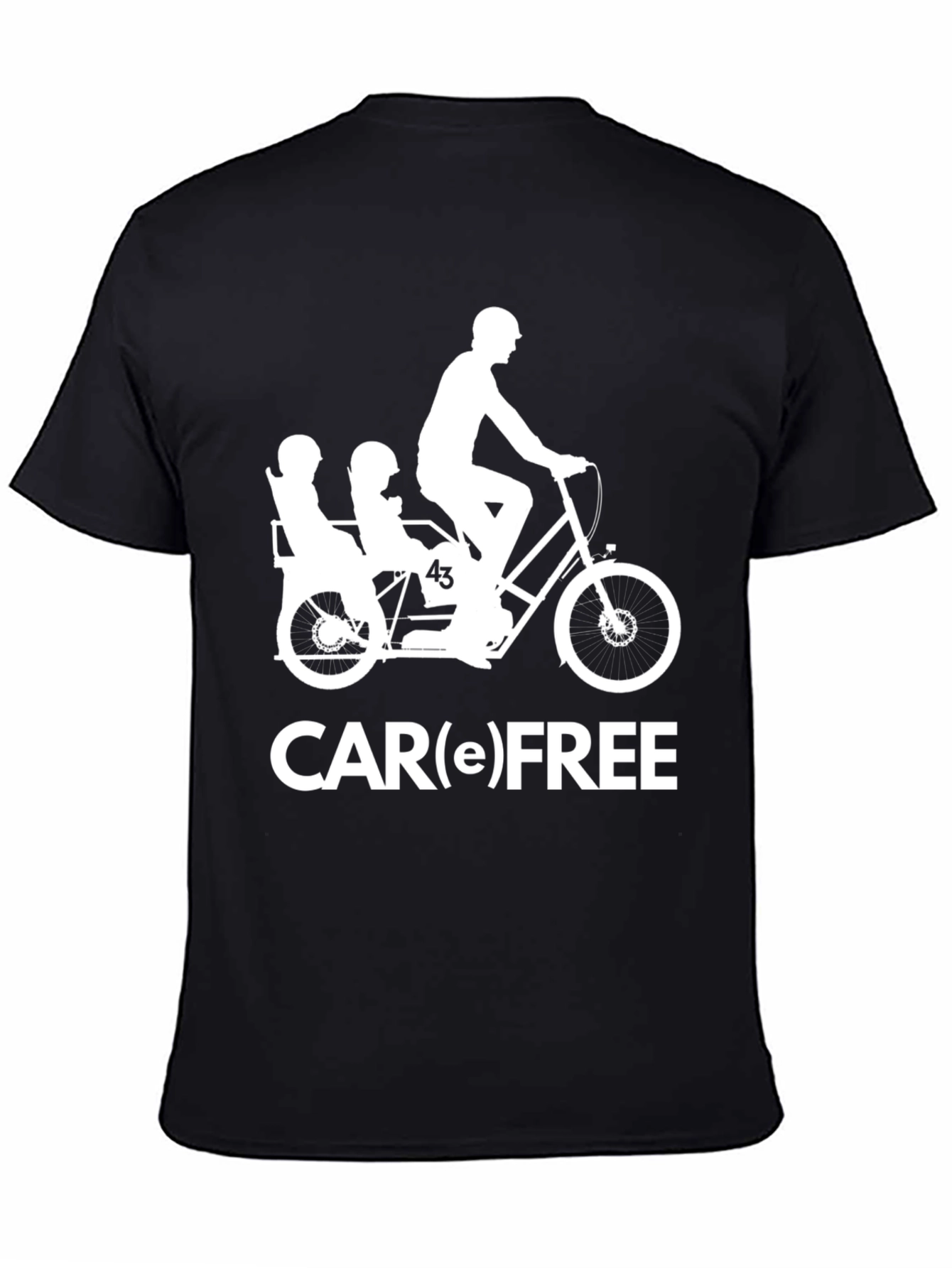 Car(e) Free T-Shirt - Cycling Family Fun
