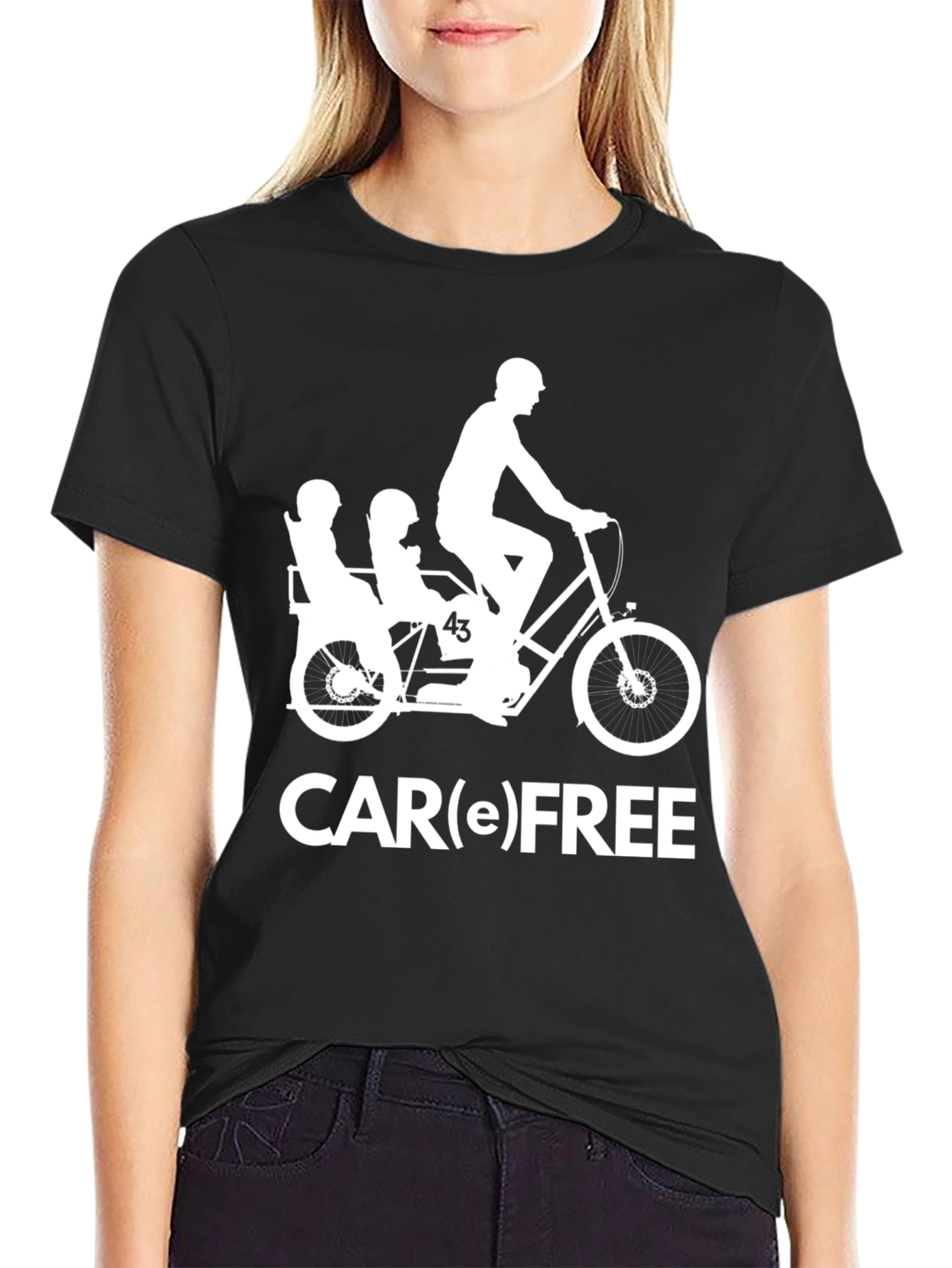 Car(e) Free T-Shirt - Cycling Family Fun