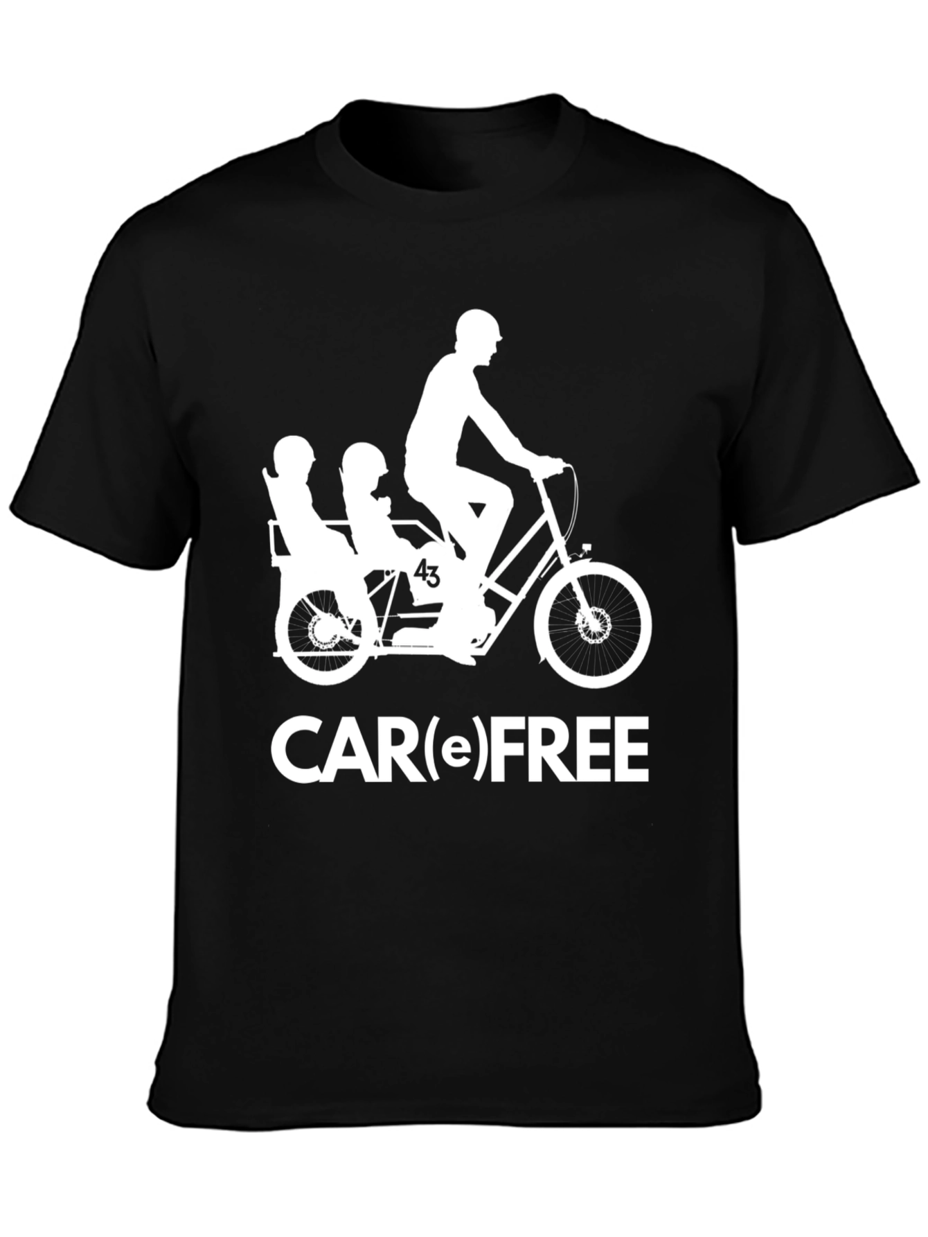 Car(e) Free T-Shirt - Cycling Family Fun