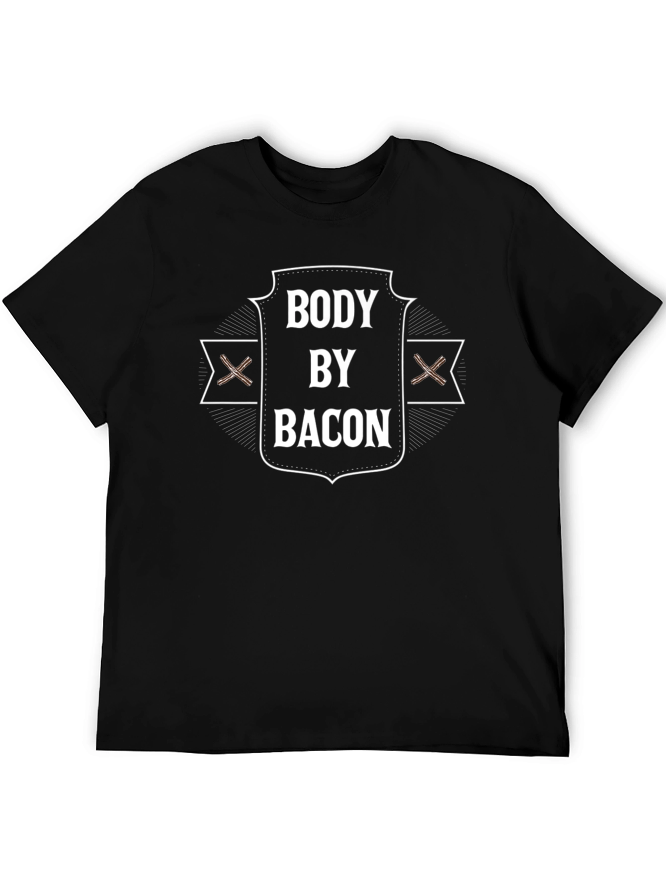 Body By Bacon Graphic Tee - Mens Black T-Shirt