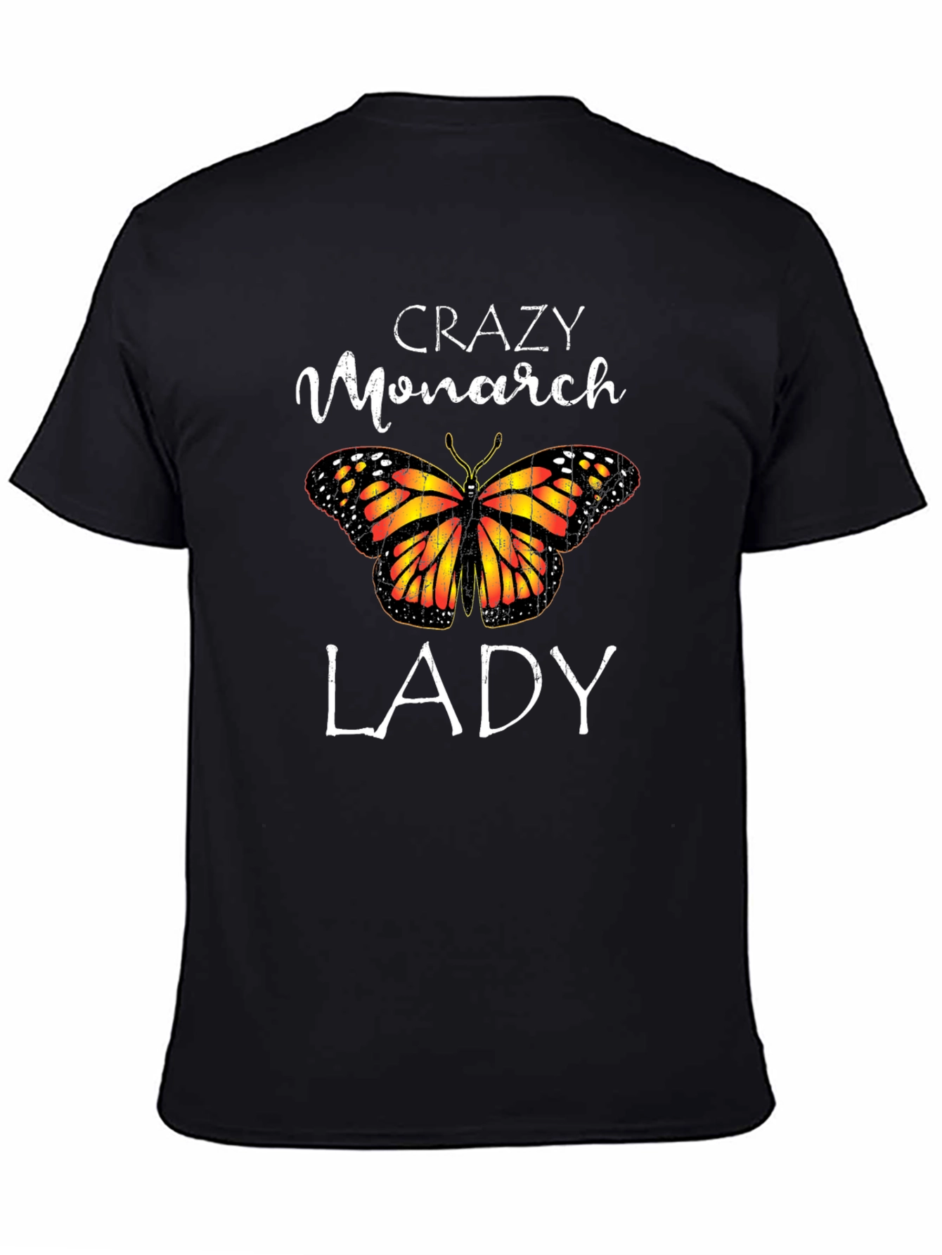 Crazy Monarch Lady Butterfly Graphic Tee