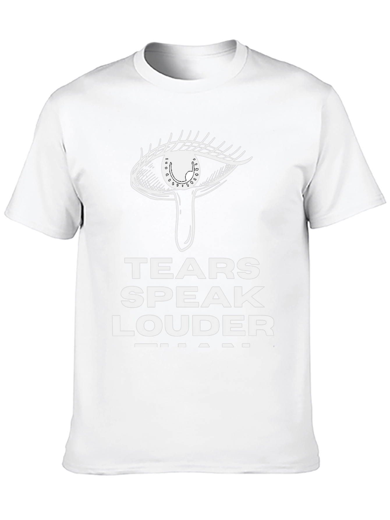 Tears Speak Louder Graphic Tee - Black Unisex T-Shirt