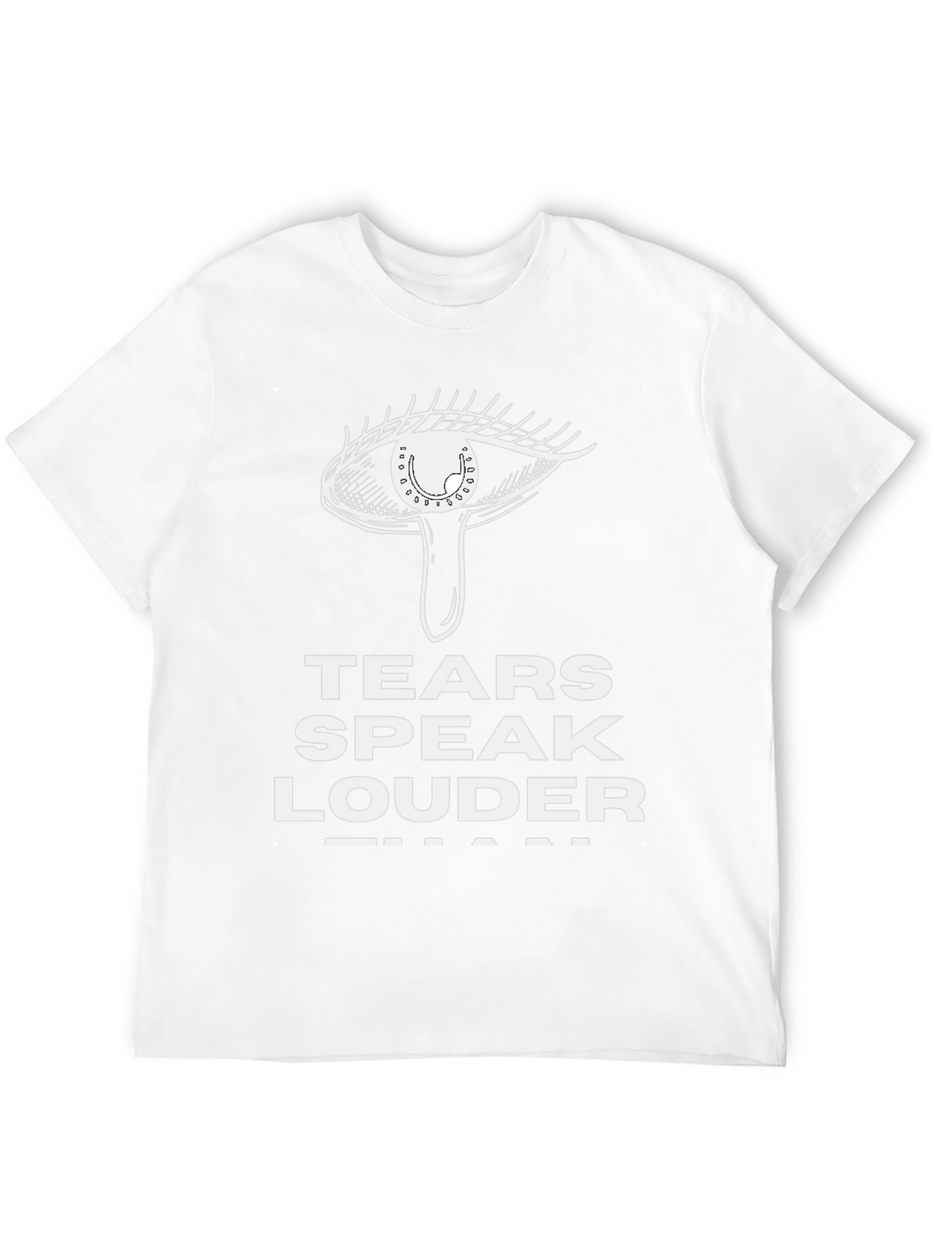 Tears Speak Louder Graphic Tee - Black Unisex T-Shirt