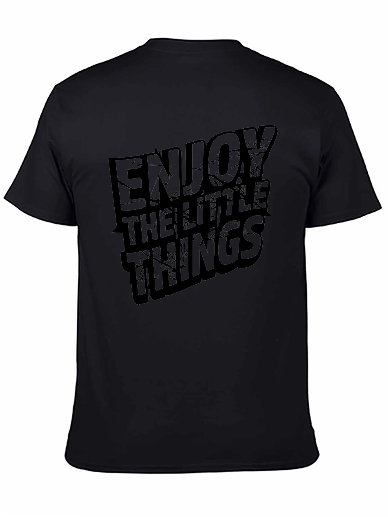 Enjoy The Little Things Black Graphic Tee