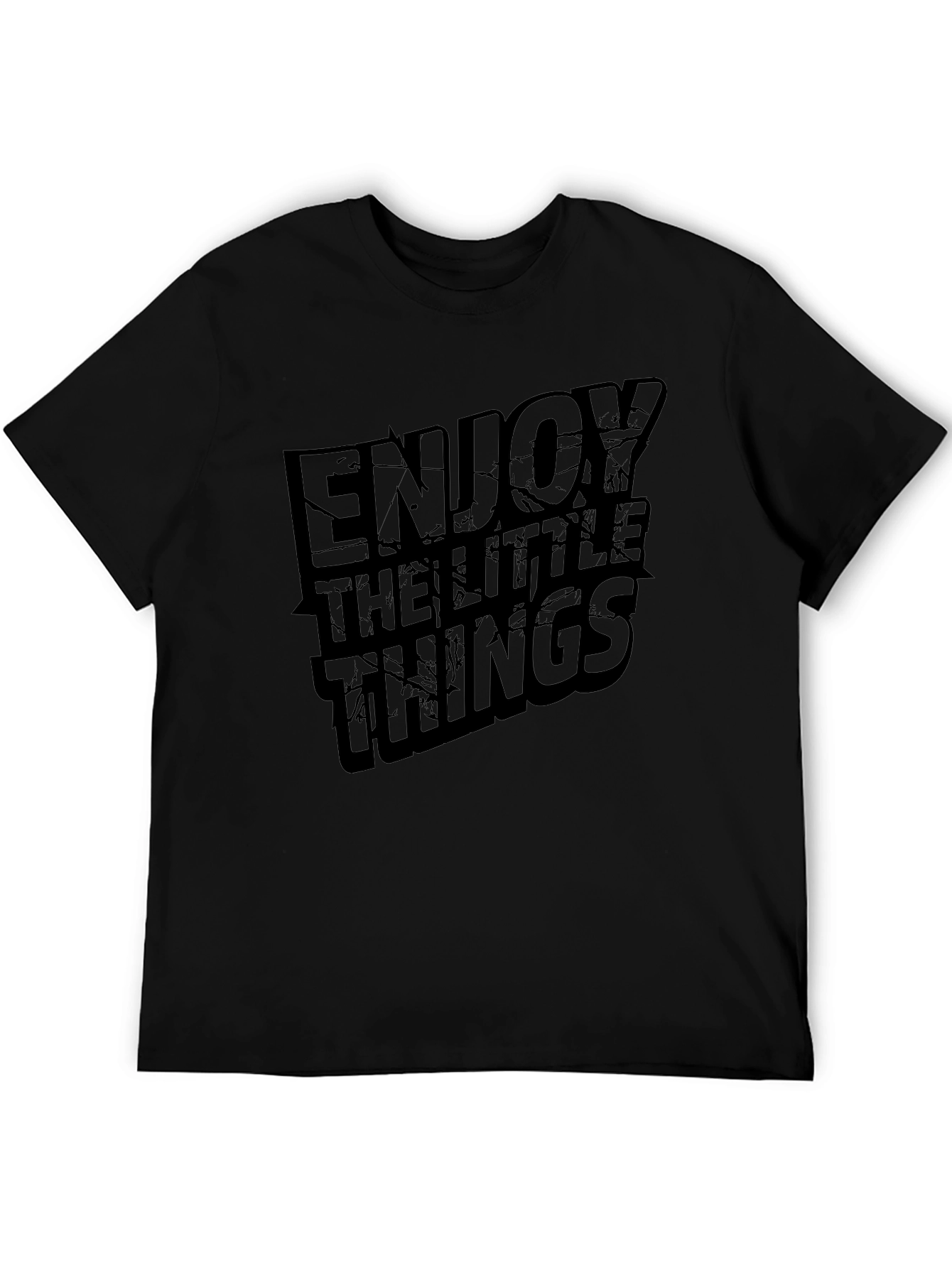 Enjoy The Little Things Black Graphic Tee