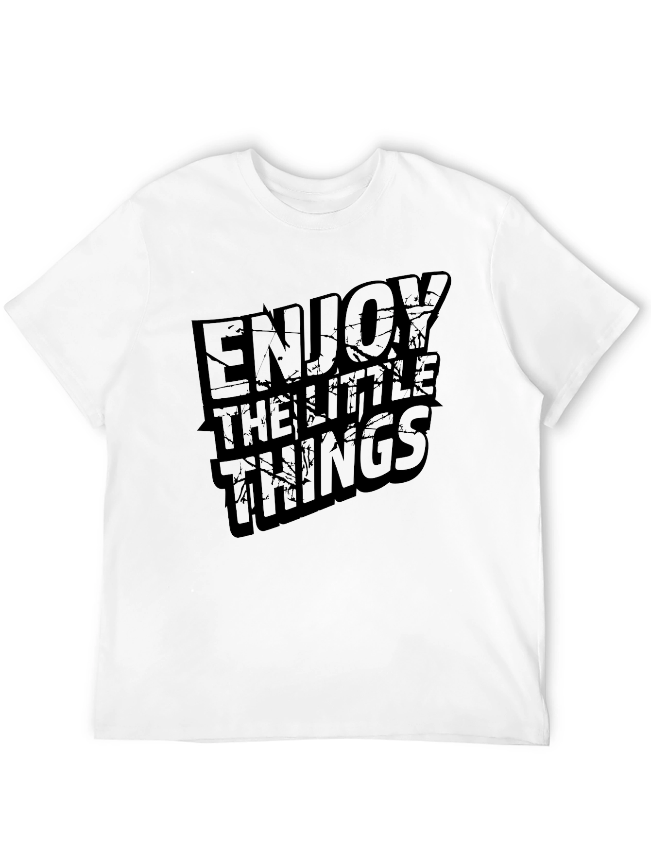 Enjoy The Little Things Black Graphic Tee