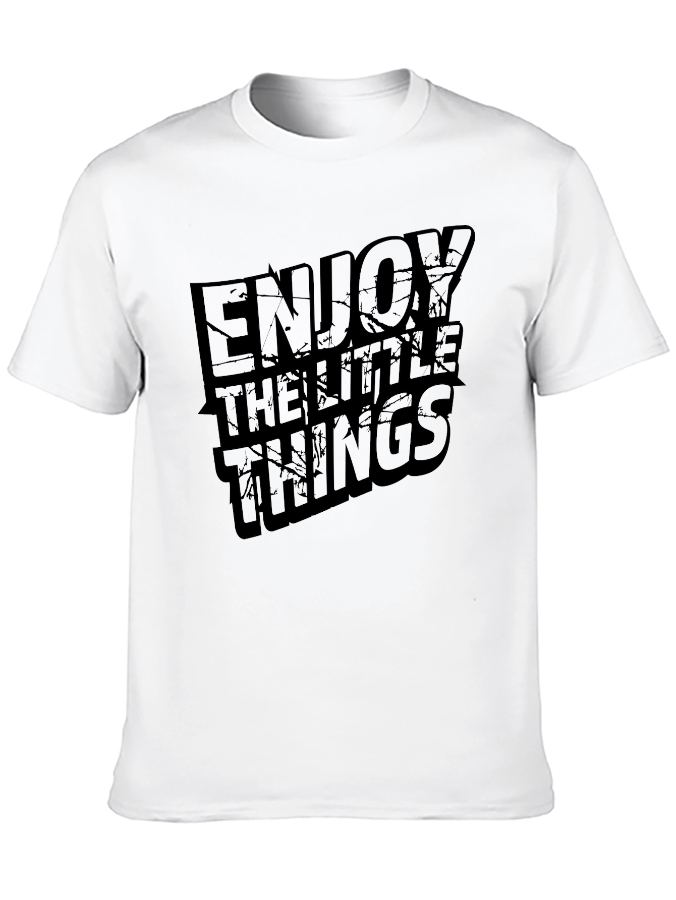 Enjoy The Little Things Black Graphic Tee