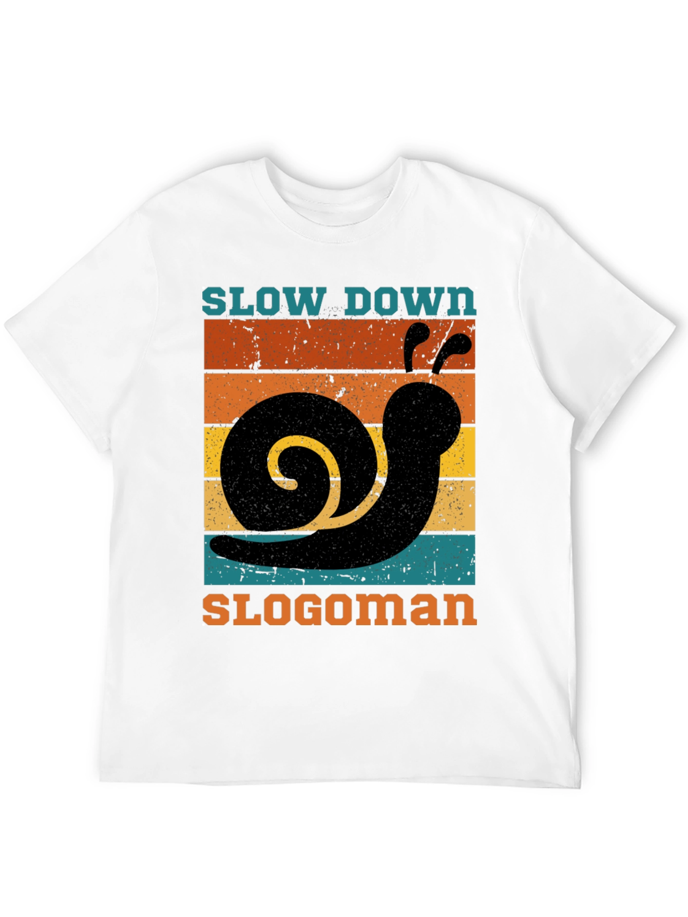 Retro Slow Down Slogoman Snail T-Shirt