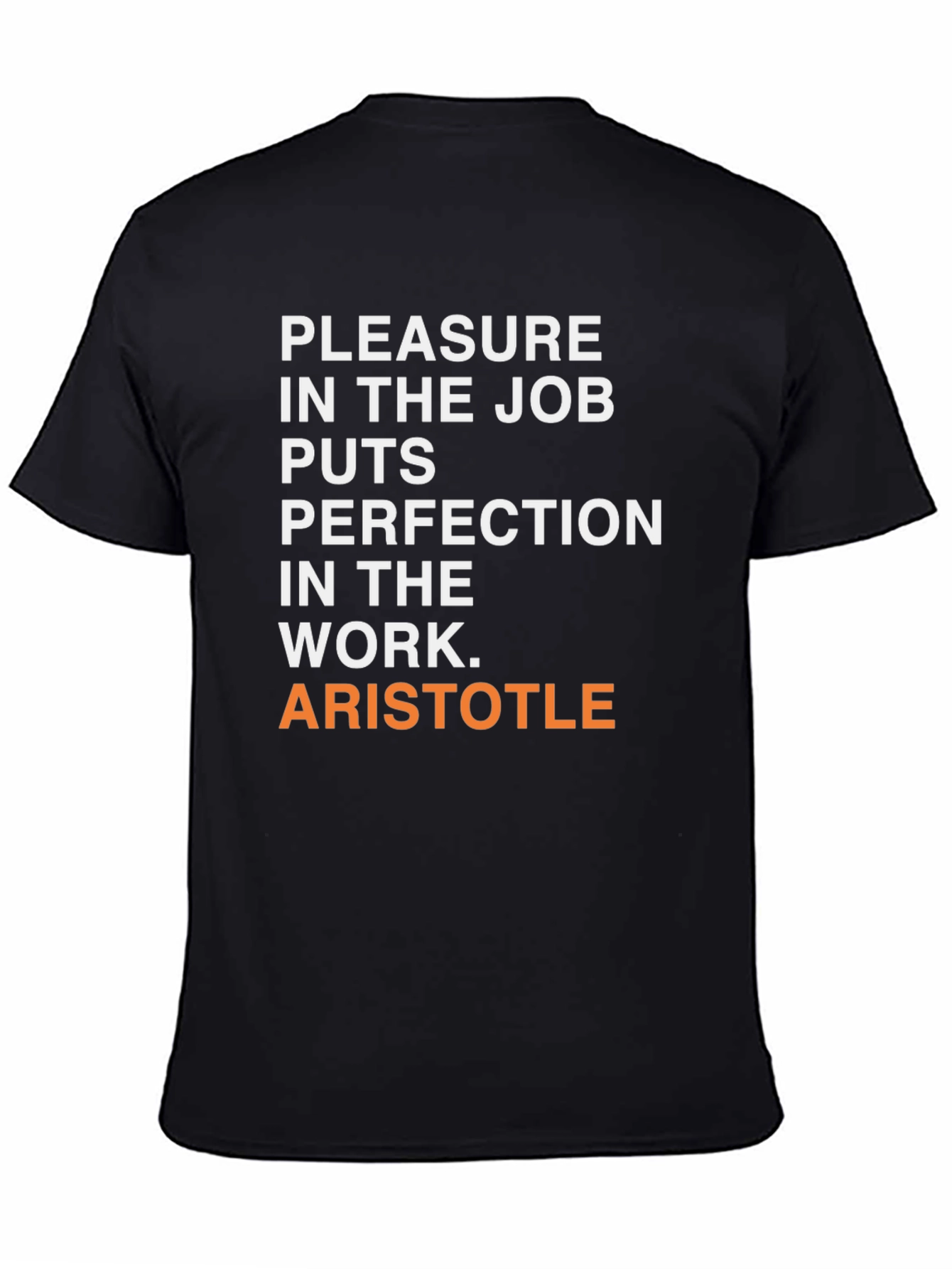 Aristotle Quote T-Shirt - Pleasure in the Job