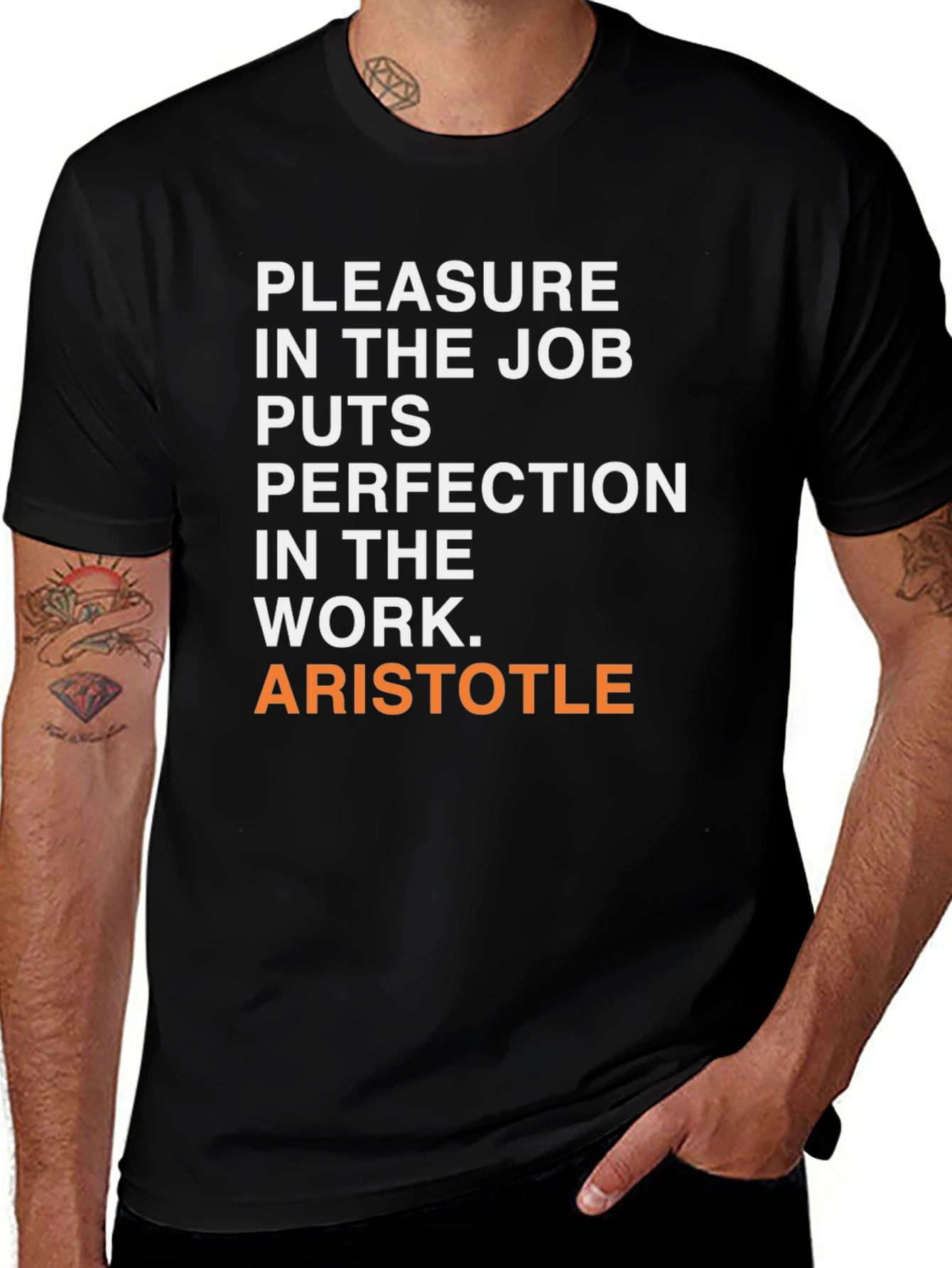 Aristotle Quote T-Shirt - Pleasure in the Job