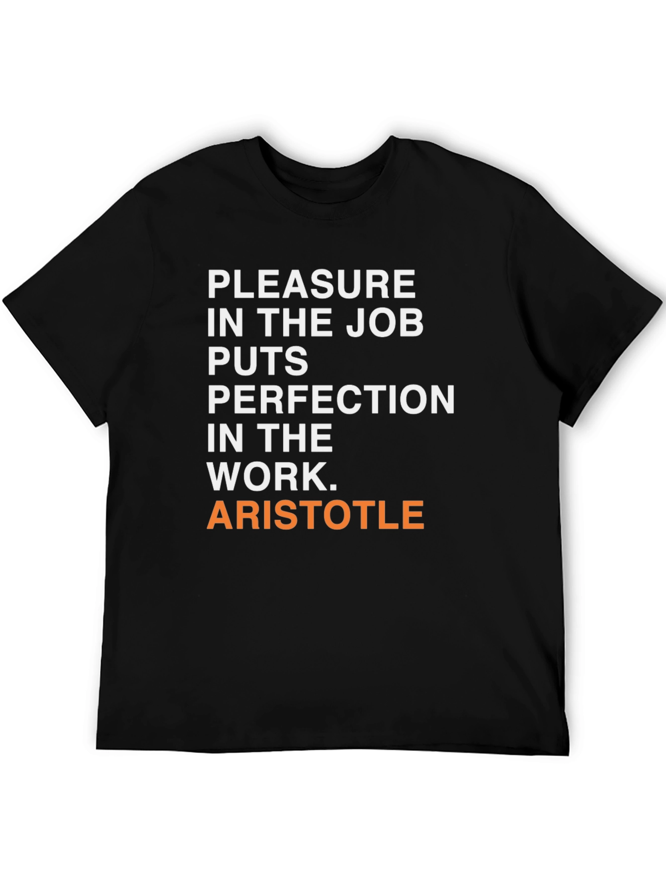 Aristotle Quote T-Shirt - Pleasure in the Job