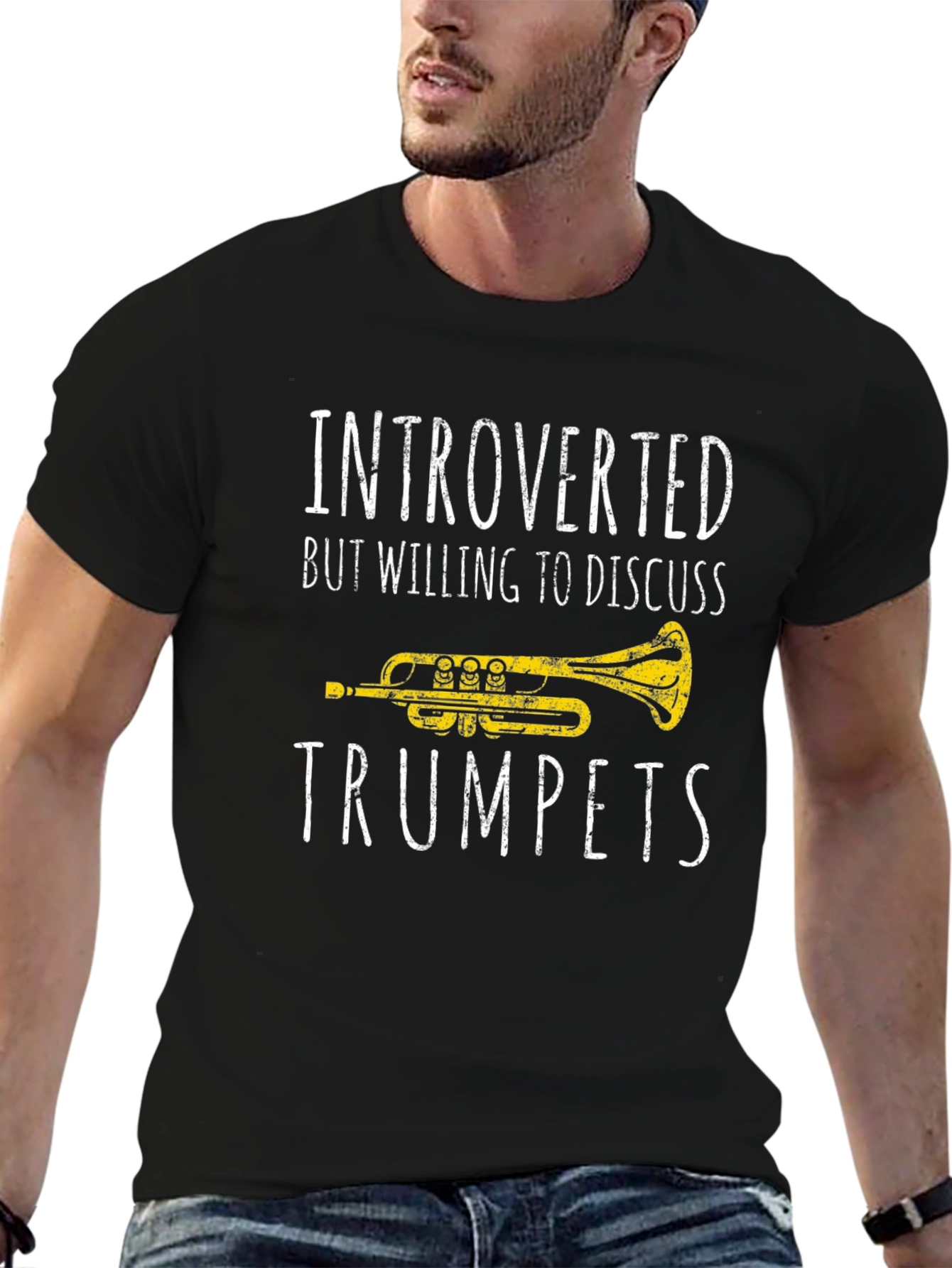 Introverted Trumpet T-Shirt - Music Lover Tee