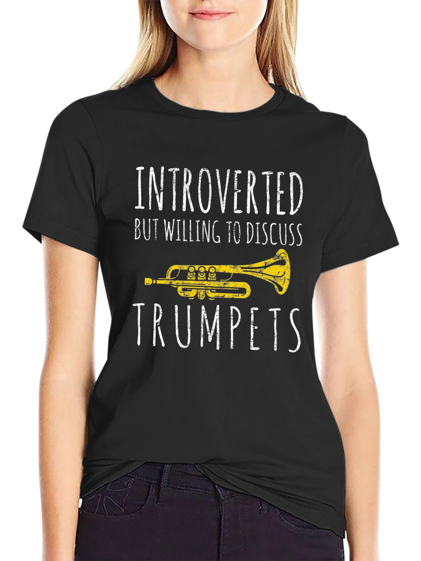 Introverted Trumpet T-Shirt - Music Lover Tee